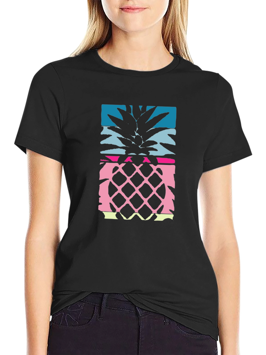 Tropical Pineapple Graphic T-Shirt