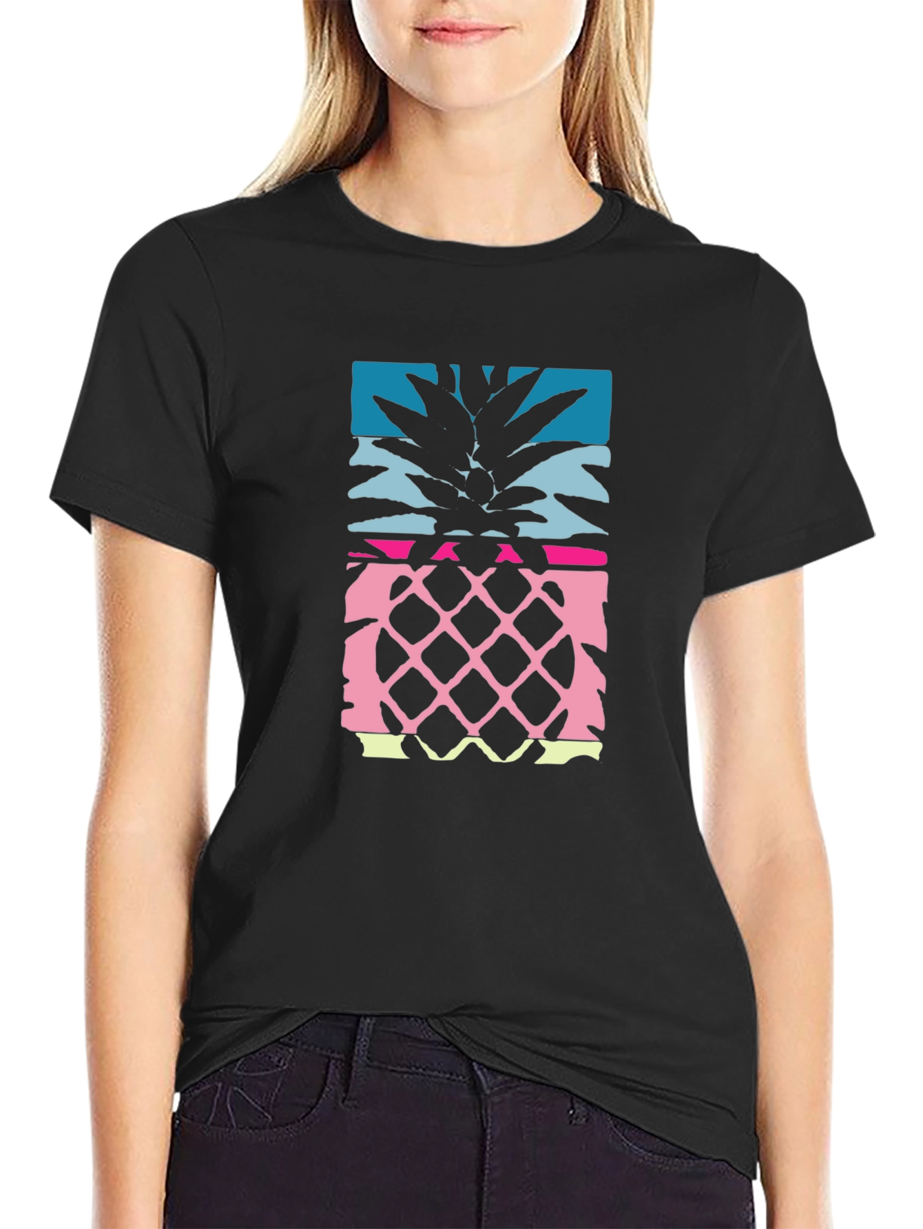 Tropical Pineapple Graphic T-Shirt