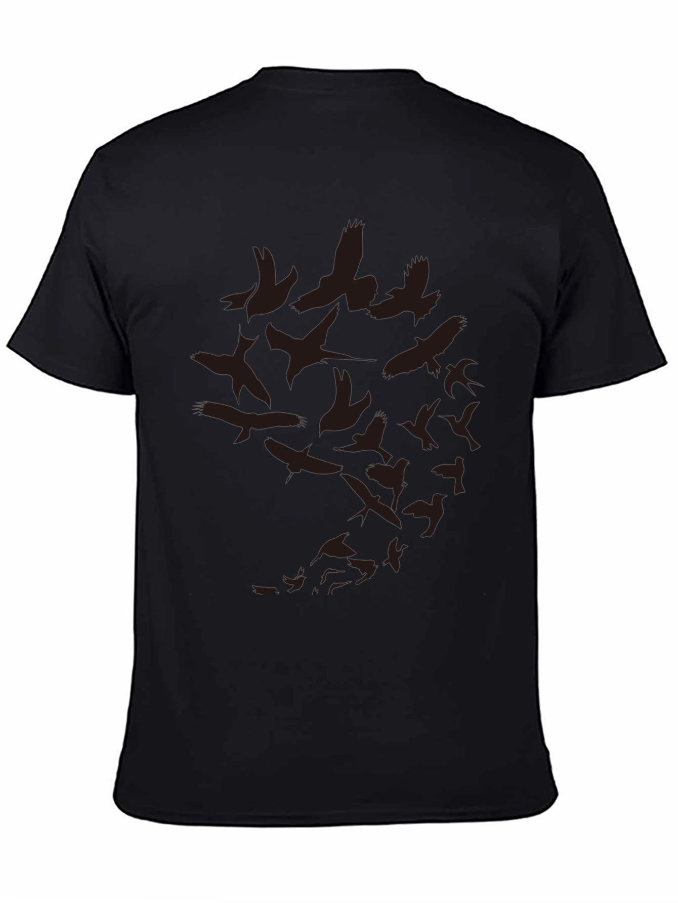 Mens Bird Print Crew Neck T-Shirt