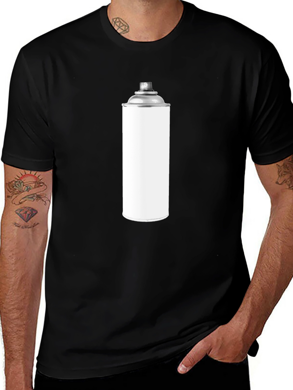 Spray Can Graphic Tee - Cool Art Shirt