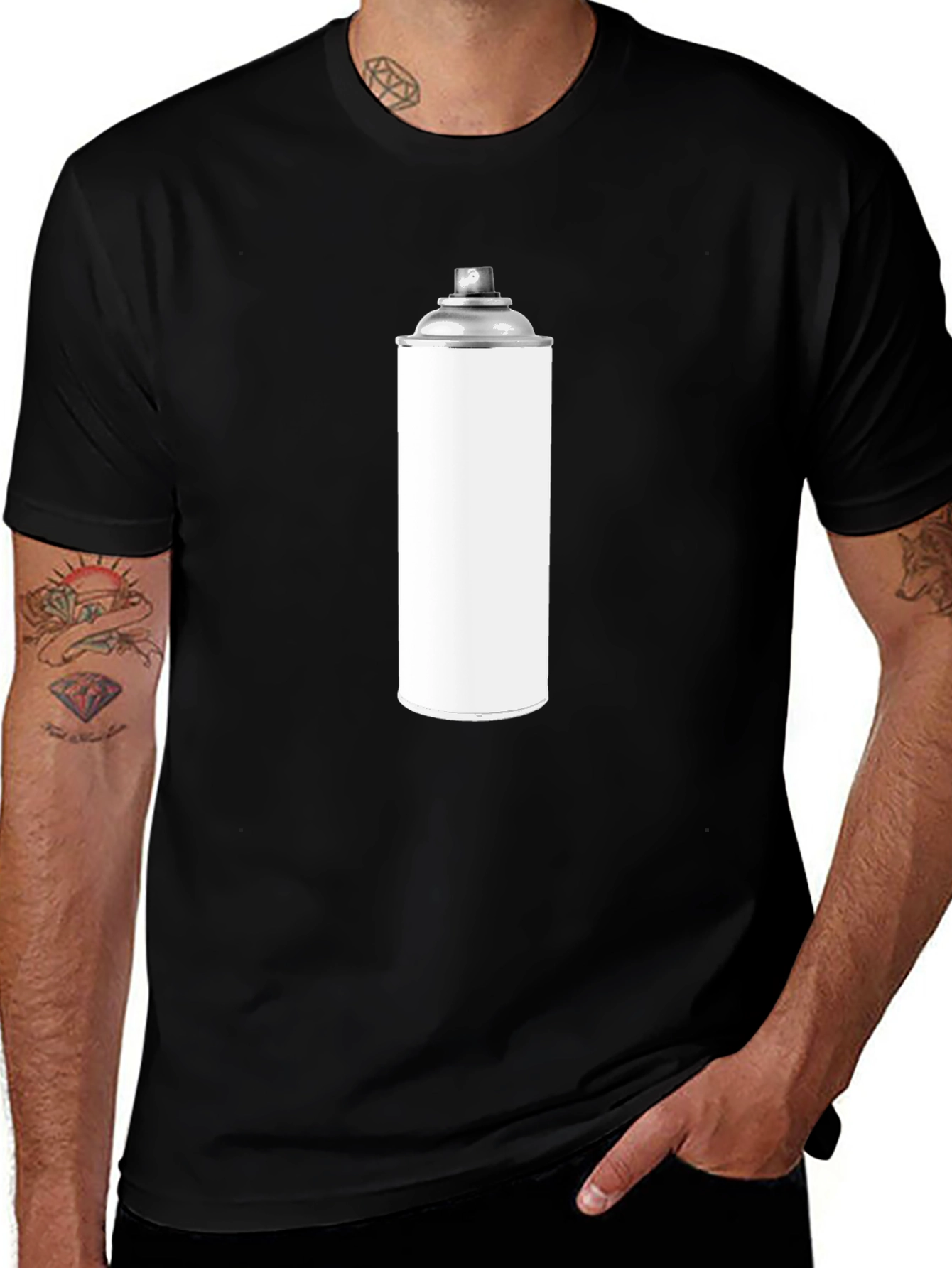 Spray Can Graphic Tee - Cool Art Shirt