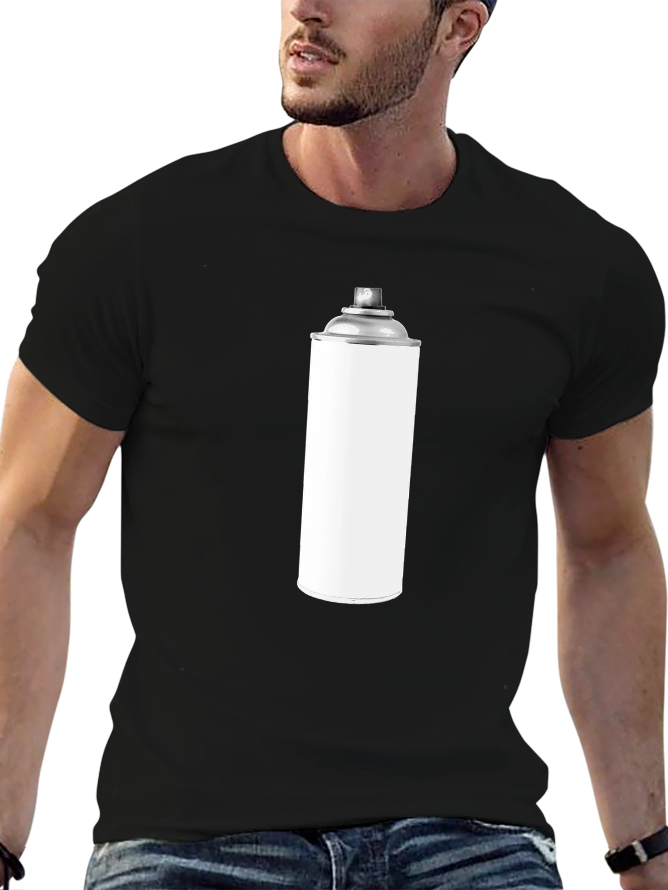 Spray Can Graphic Tee - Cool Art Shirt