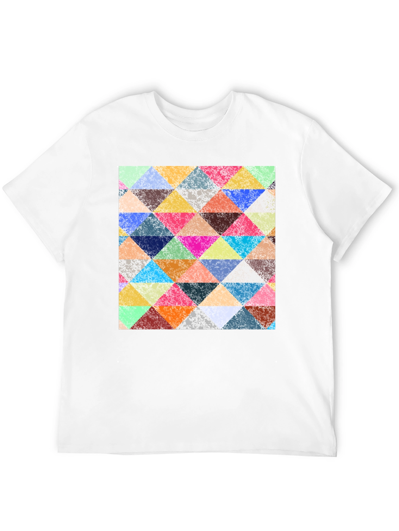 Triangular Mosaic Print T-Shirt