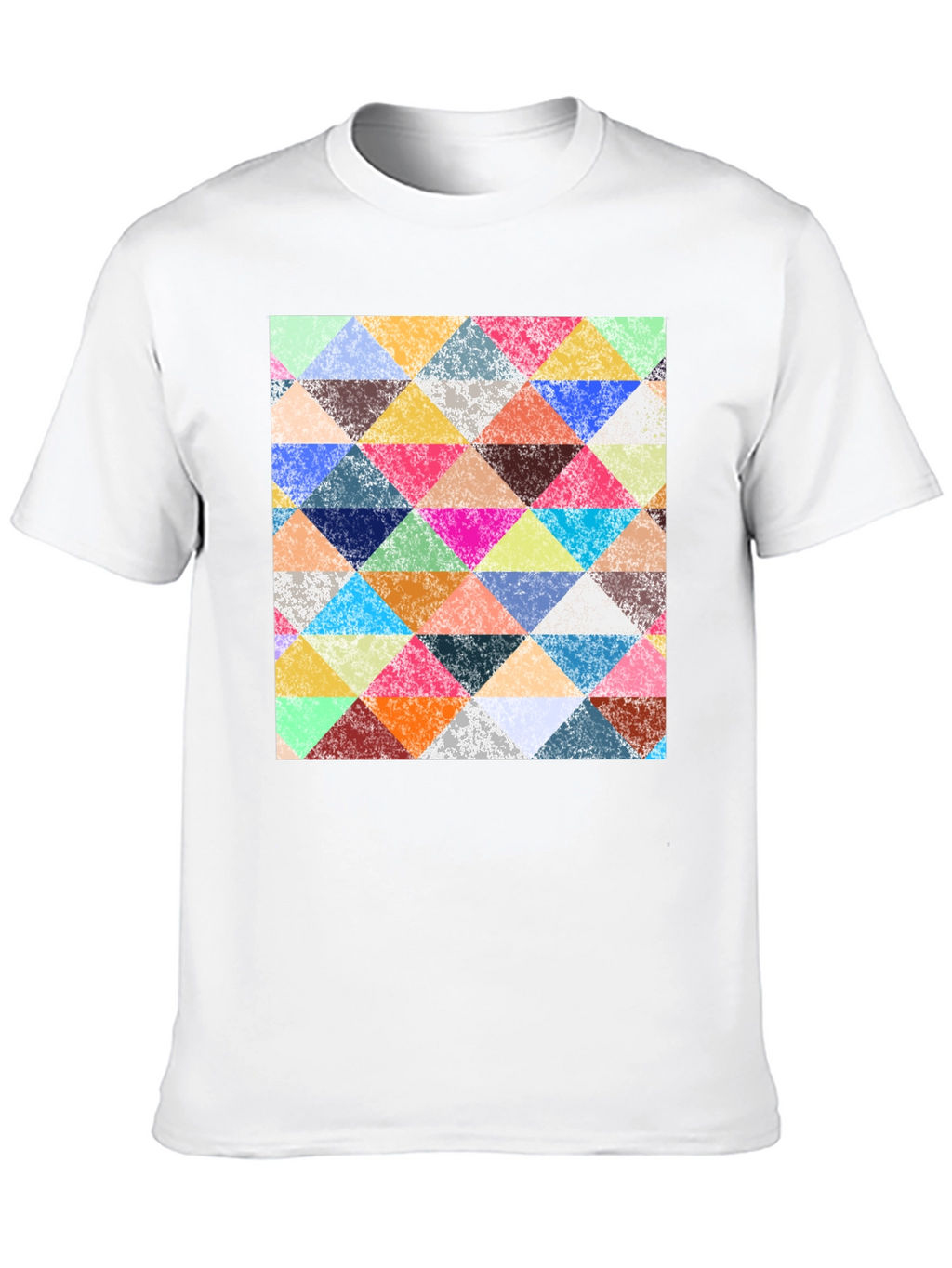 Triangular Mosaic Print T-Shirt