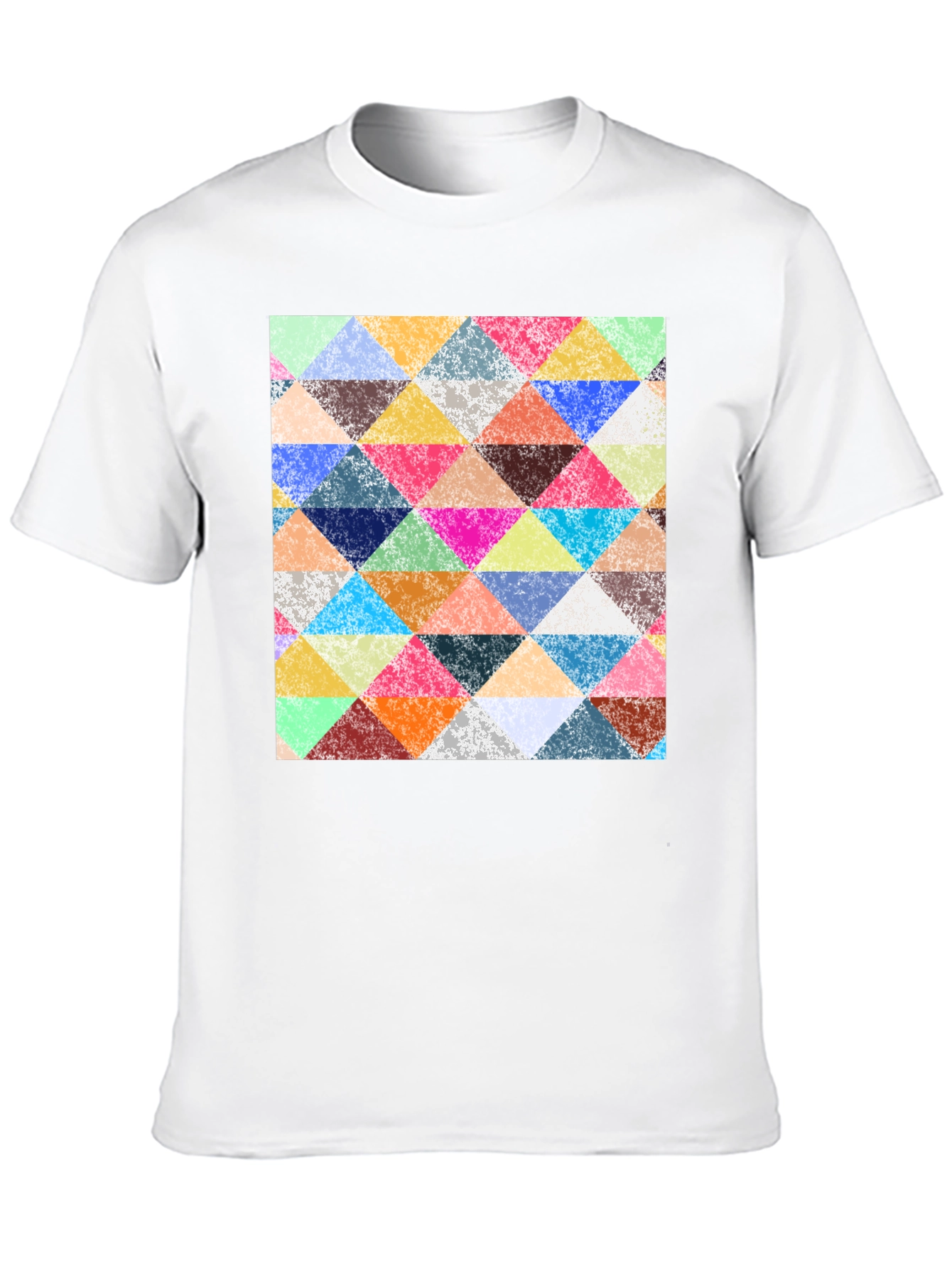 Triangular Mosaic Print T-Shirt