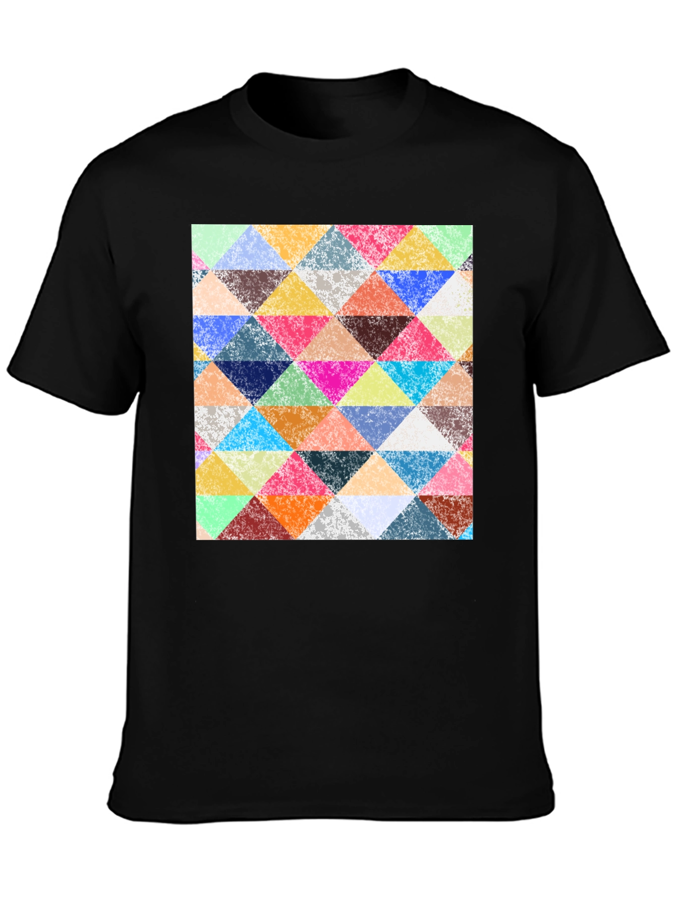 Triangular Mosaic Print T-Shirt