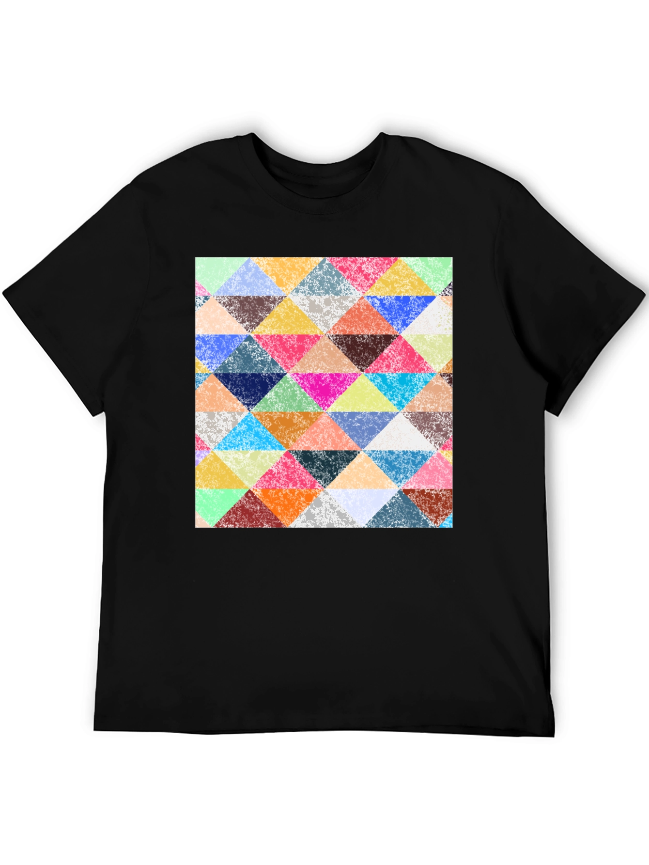 Triangular Mosaic Print T-Shirt
