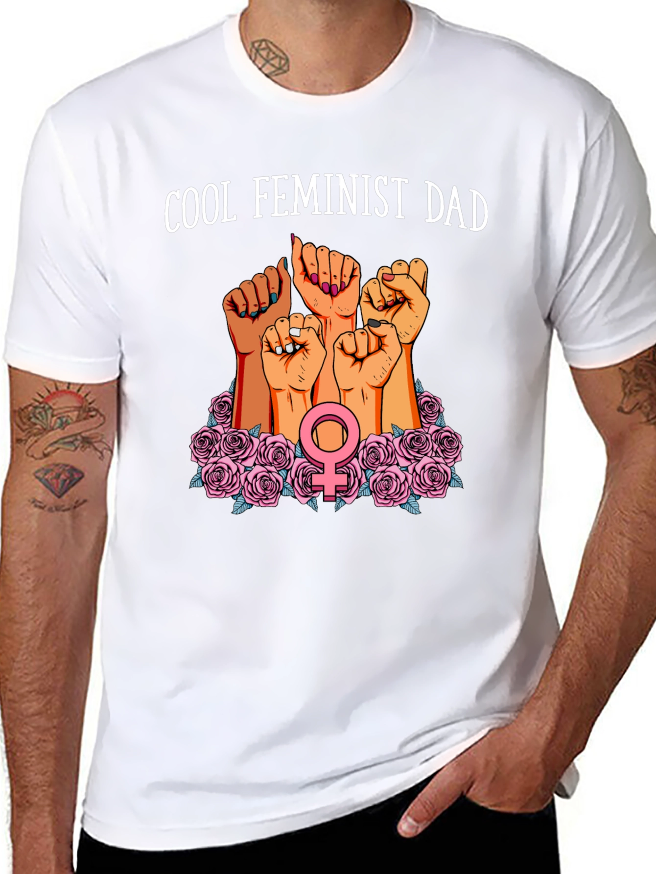 Cool Feminist Dad Graphic T-Shirt