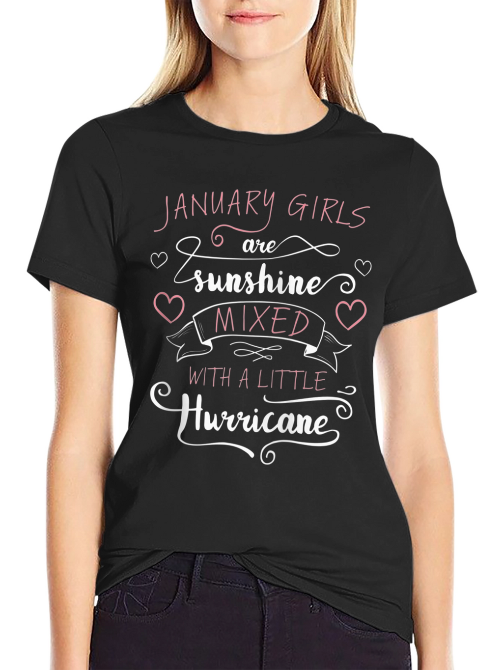 January Girl Sunshine Hurricane Black T-Shirt