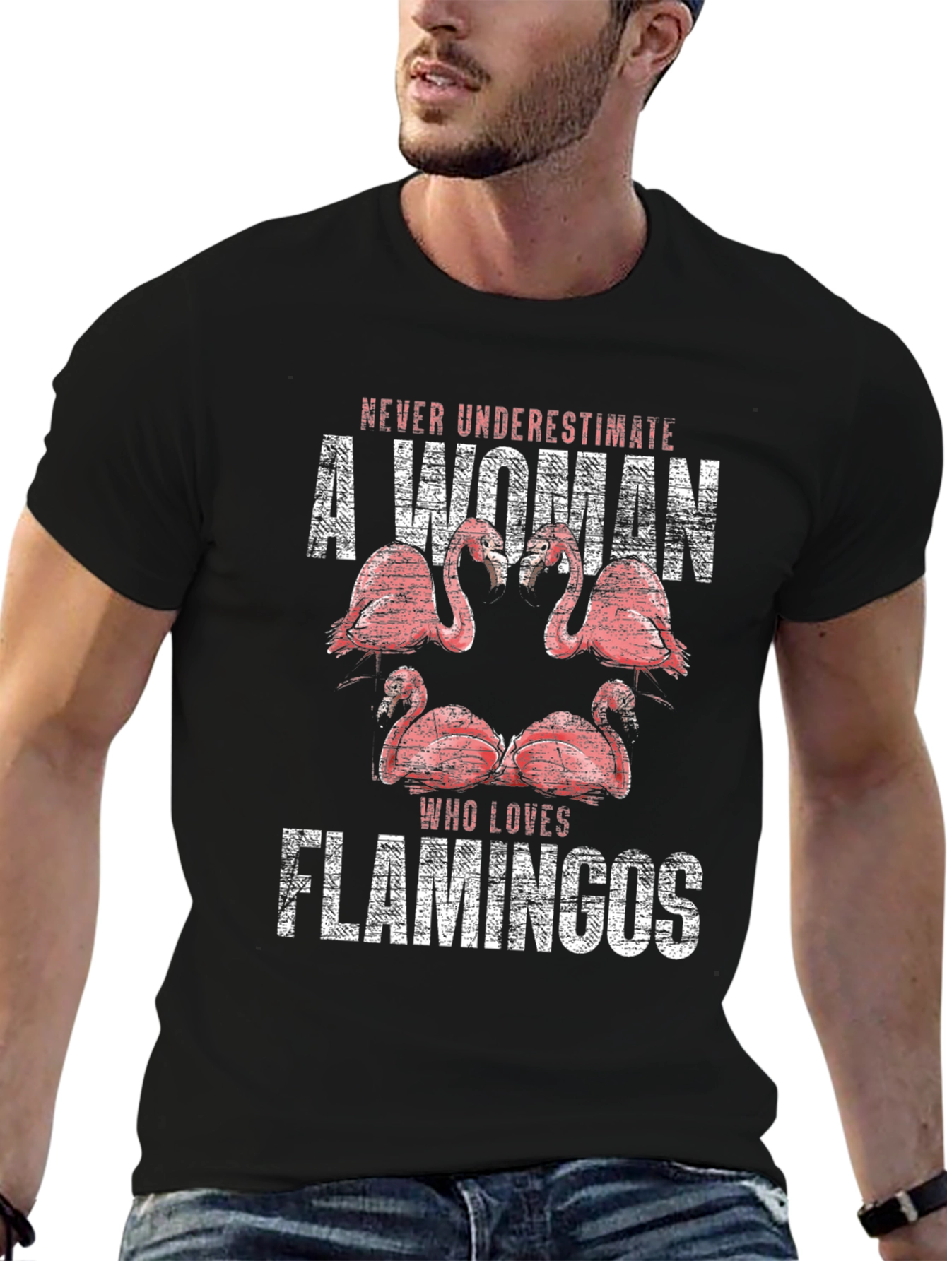Flamingo Lover Graphic Tee - Never Underestimate