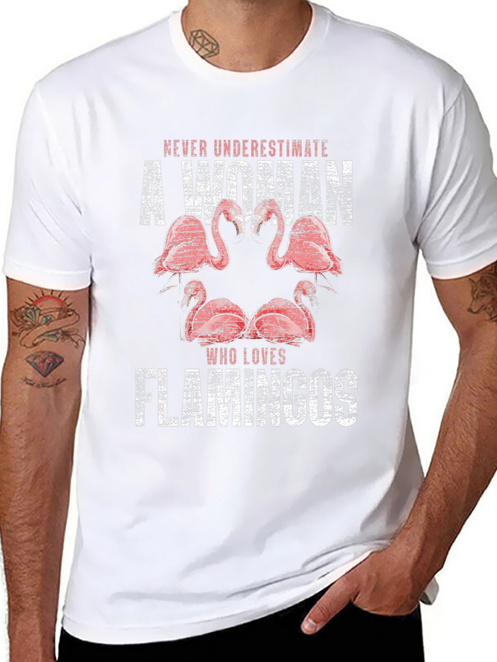 Flamingo Lover Graphic Tee - Never Underestimate