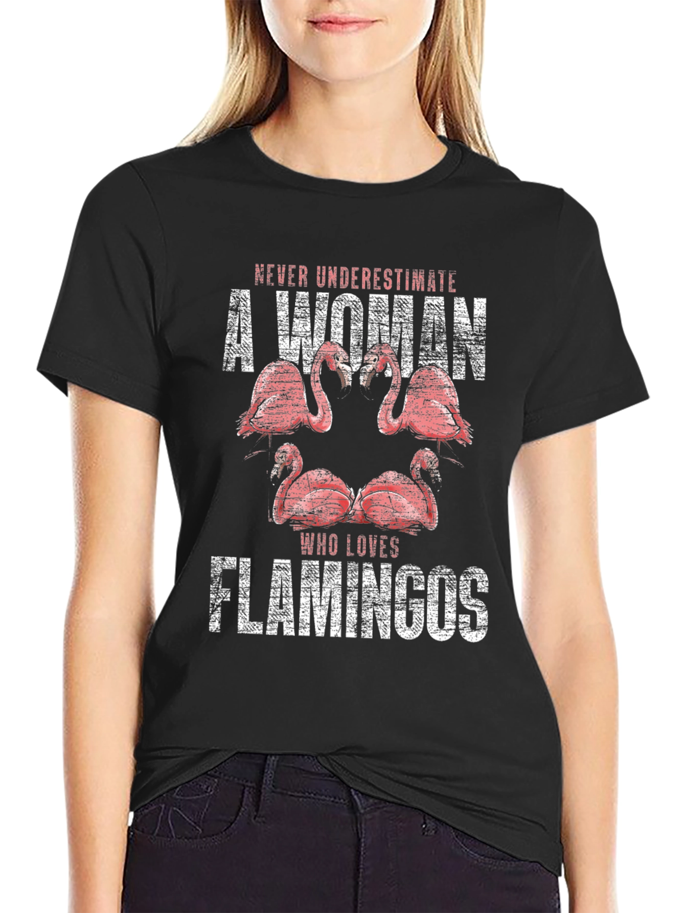 Flamingo Lover Graphic Tee - Never Underestimate
