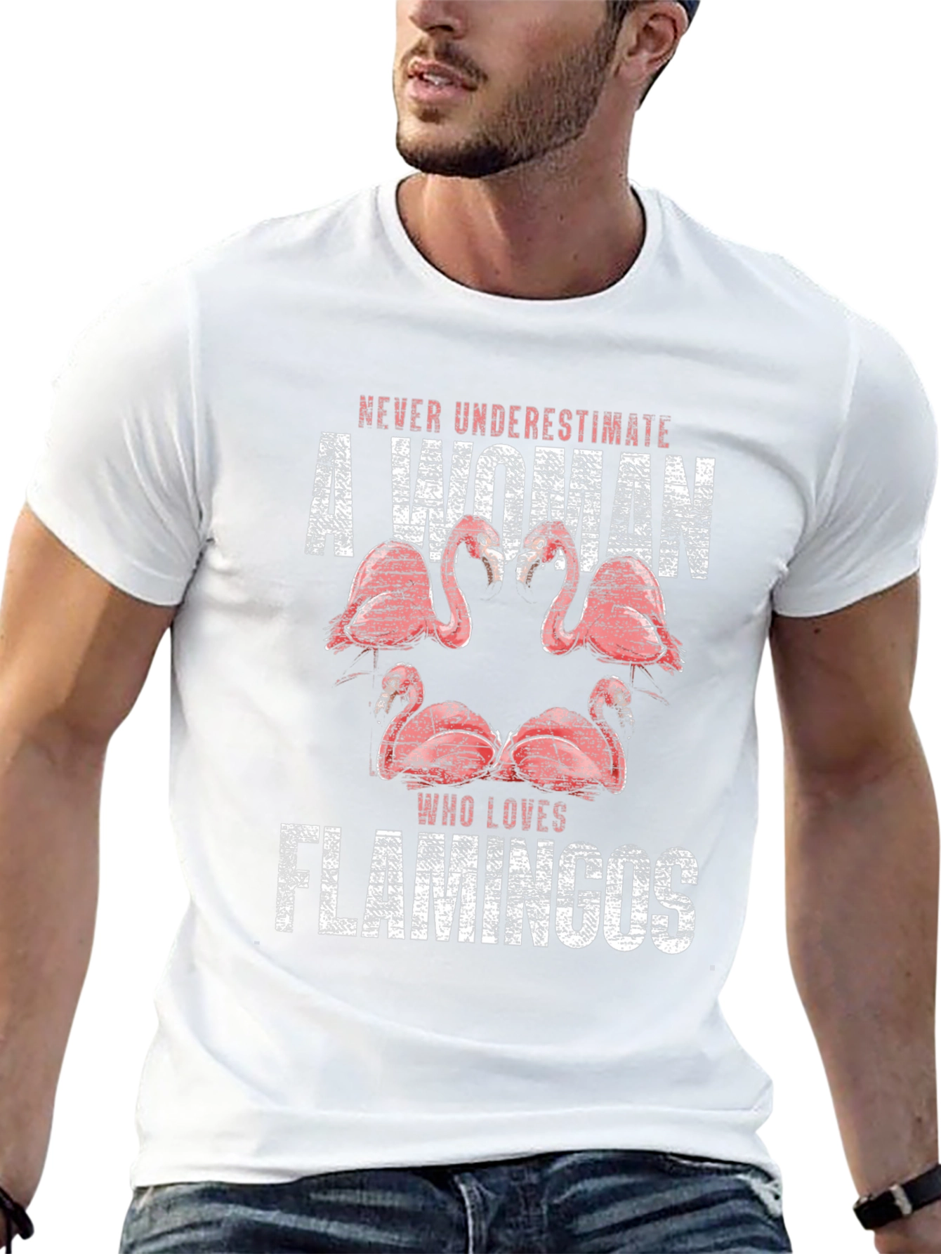 Flamingo Lover Graphic Tee - Never Underestimate
