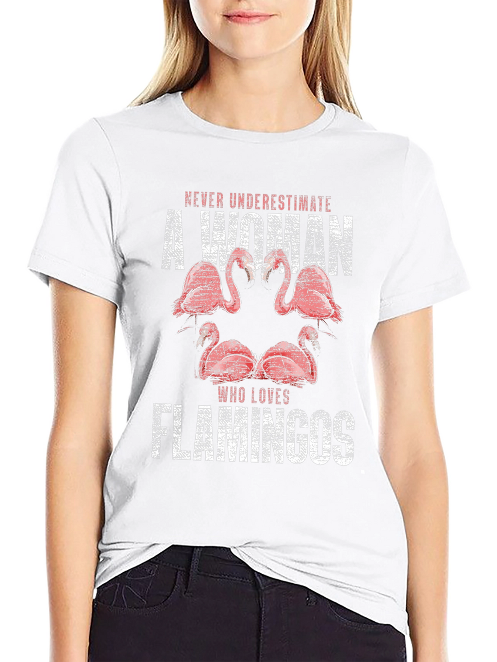 Flamingo Lover Graphic Tee - Never Underestimate