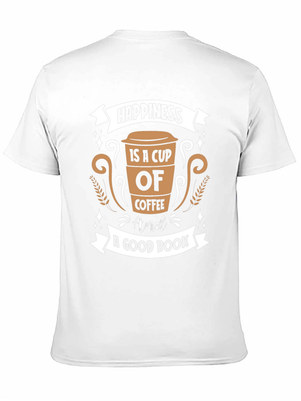 Coffee and Book Lovers T-Shirt - Happiness Design