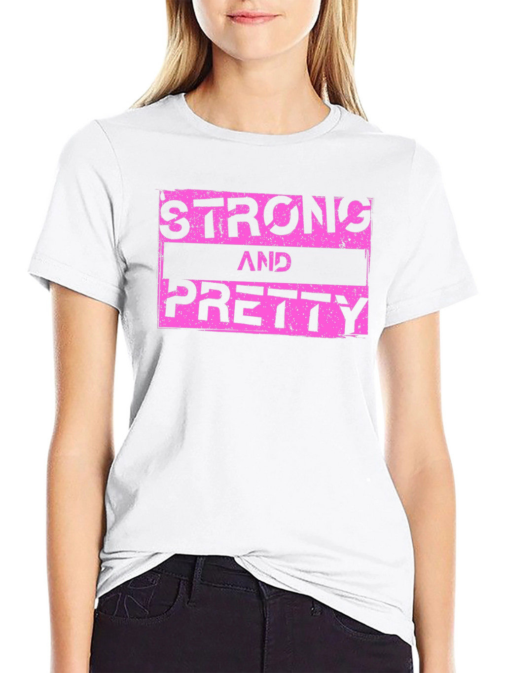Strong & Pretty Graphic T-Shirt - Black