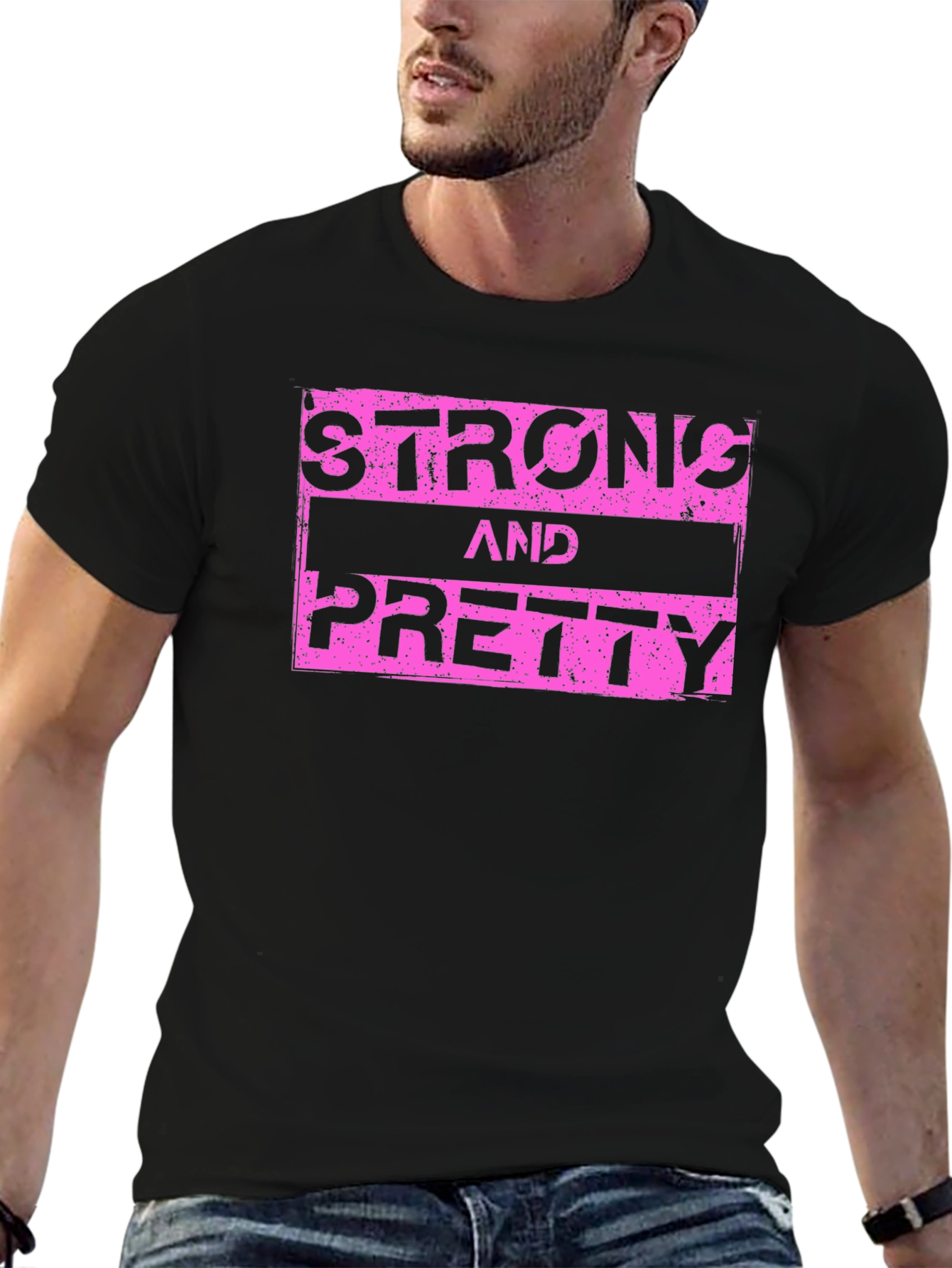Strong & Pretty Graphic T-Shirt - Black