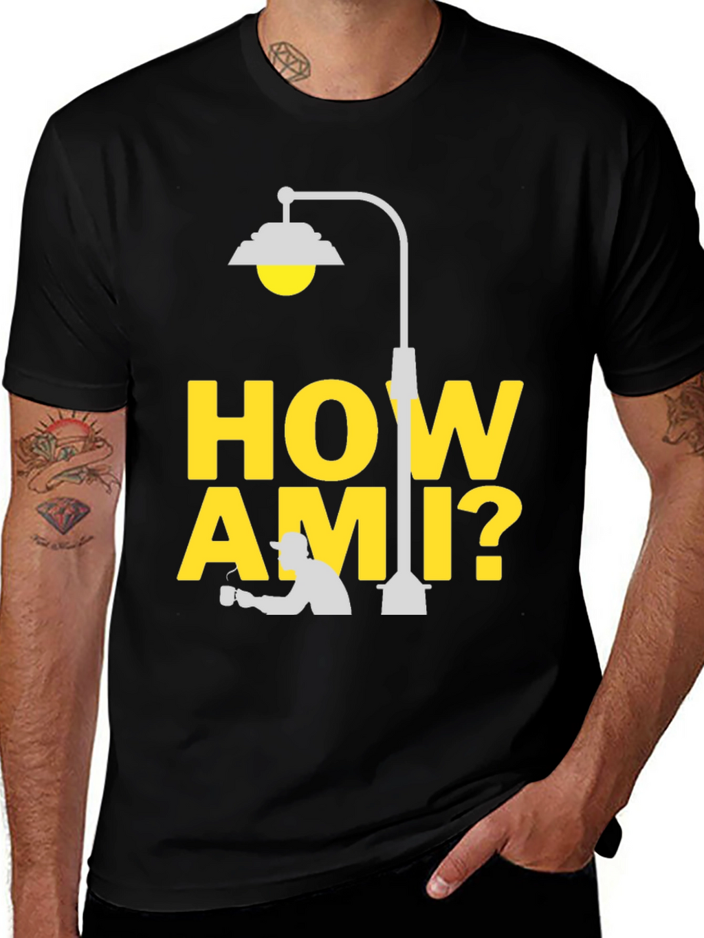 How Ami? Black T-Shirt | Cozy Graphic Tee