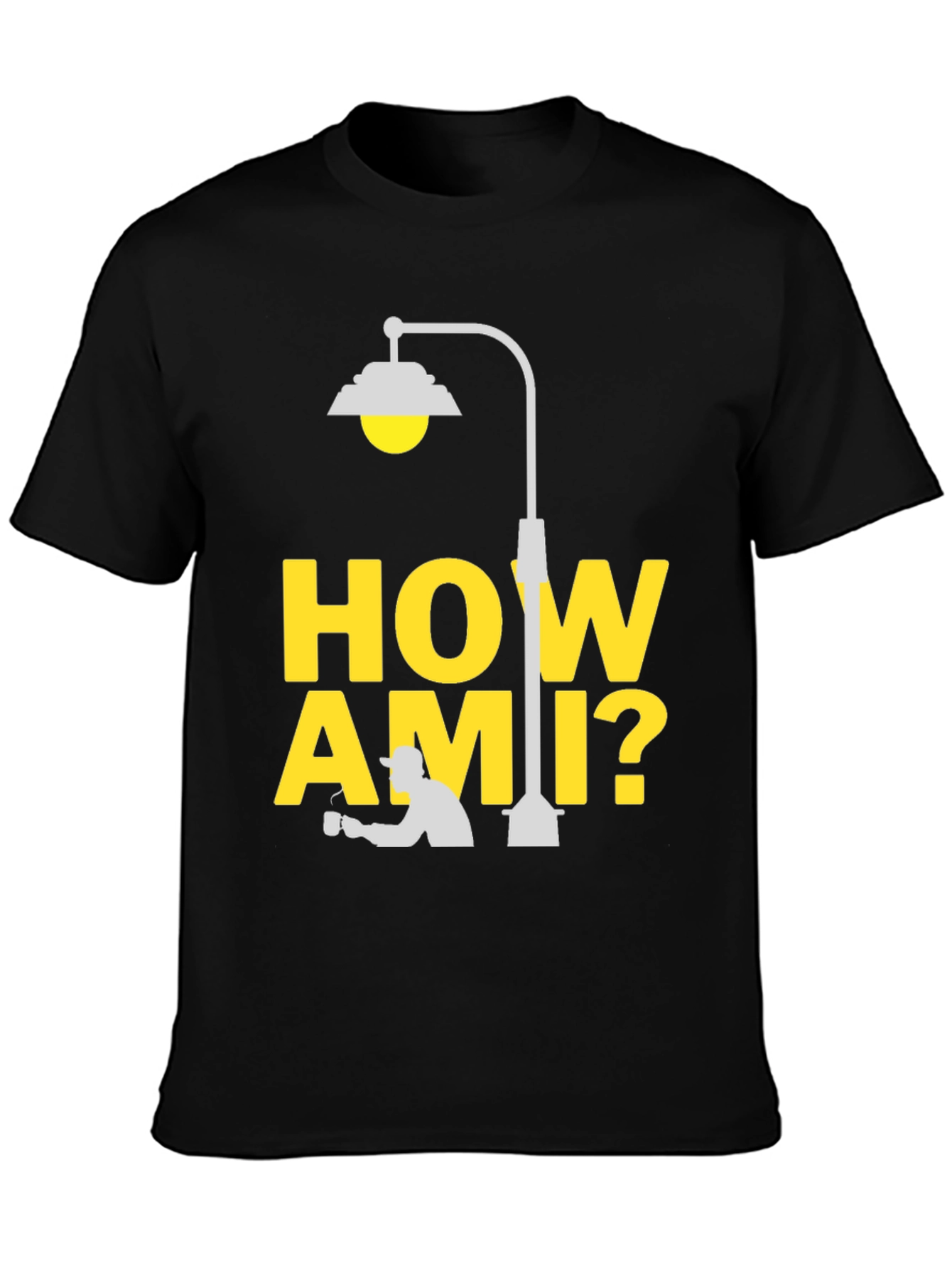 How Ami? Black T-Shirt | Cozy Graphic Tee
