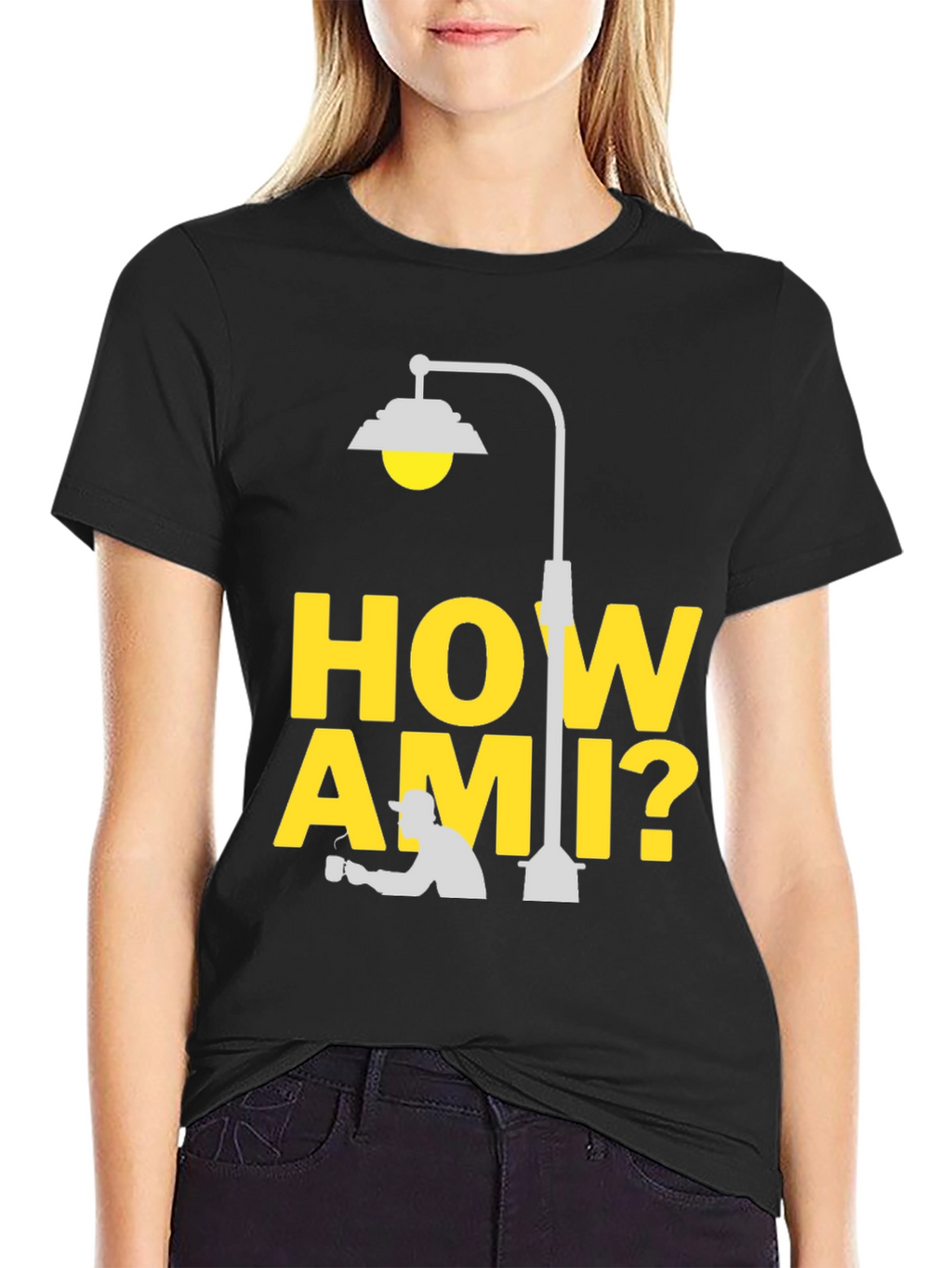 How Ami? Black T-Shirt | Cozy Graphic Tee