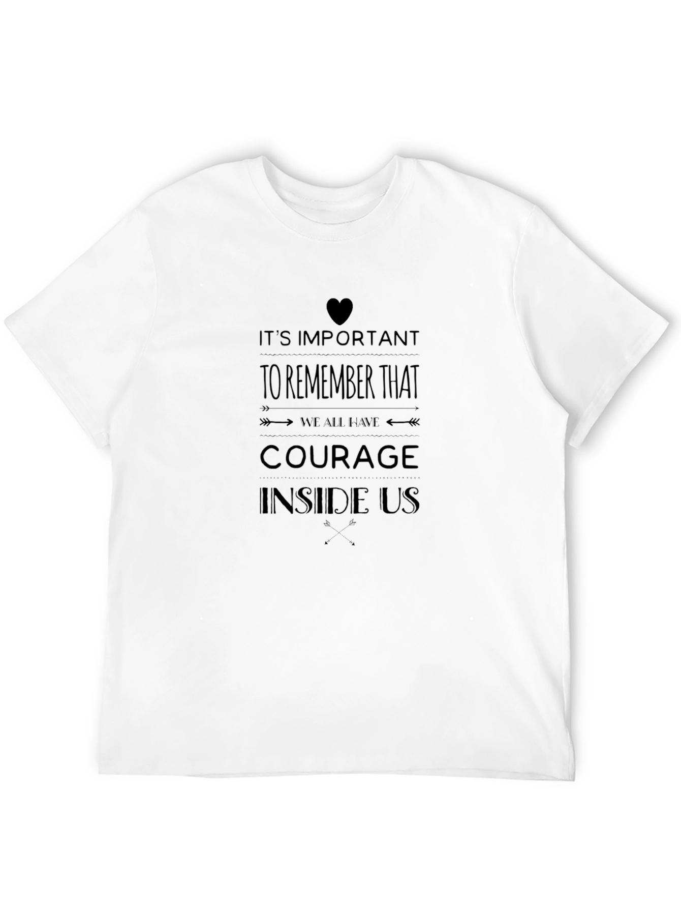 Courage Inside Us - Black Graphic Tee