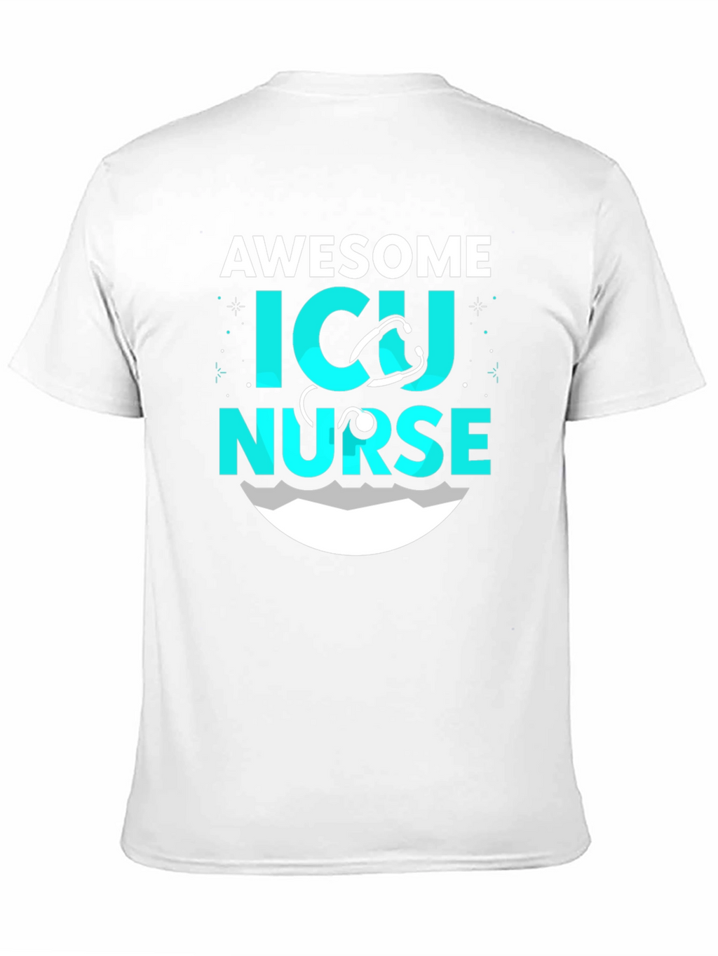 Awesome ICU Nurse Graphic T-Shirt - Black