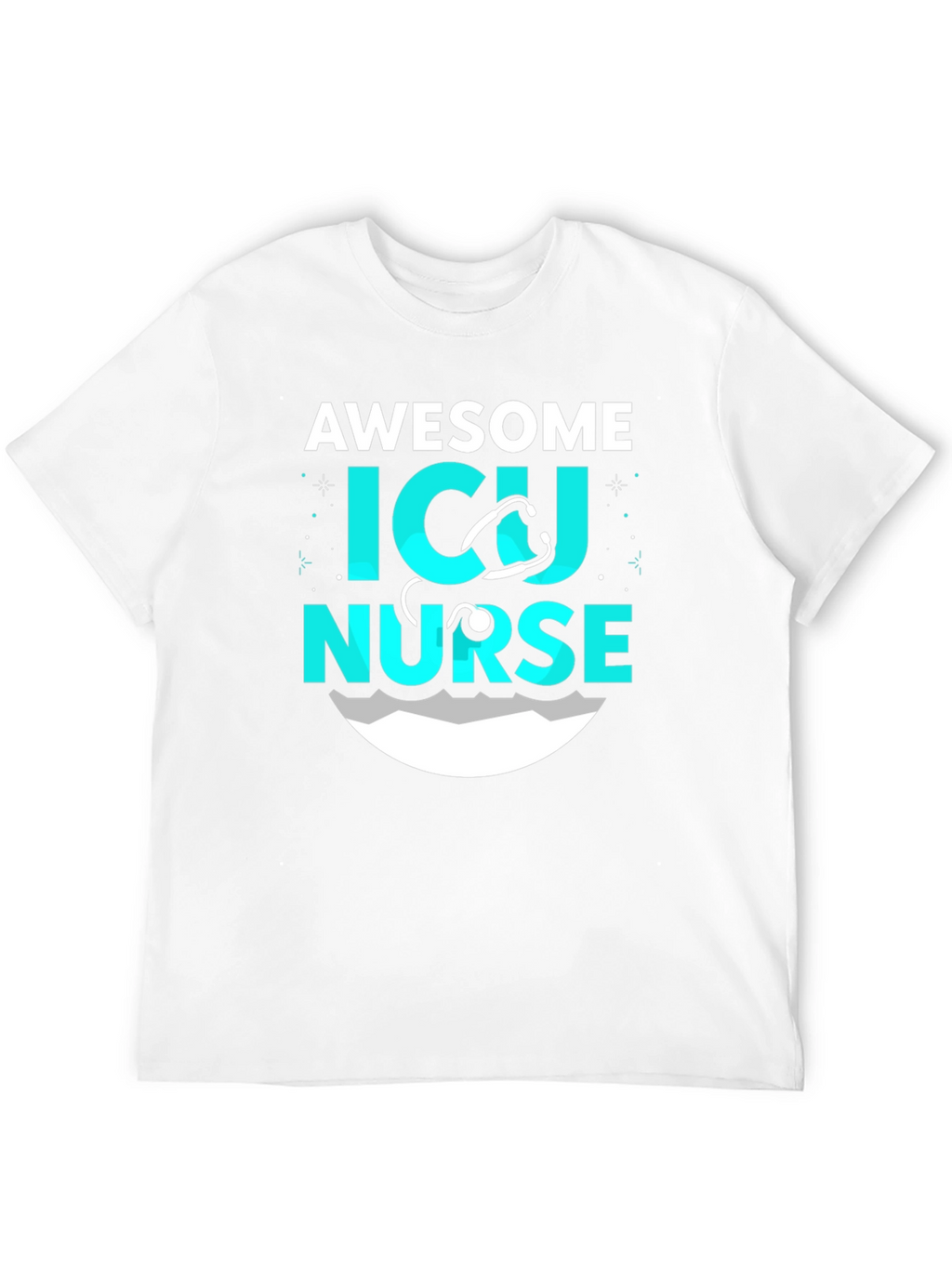 Awesome ICU Nurse Graphic T-Shirt - Black