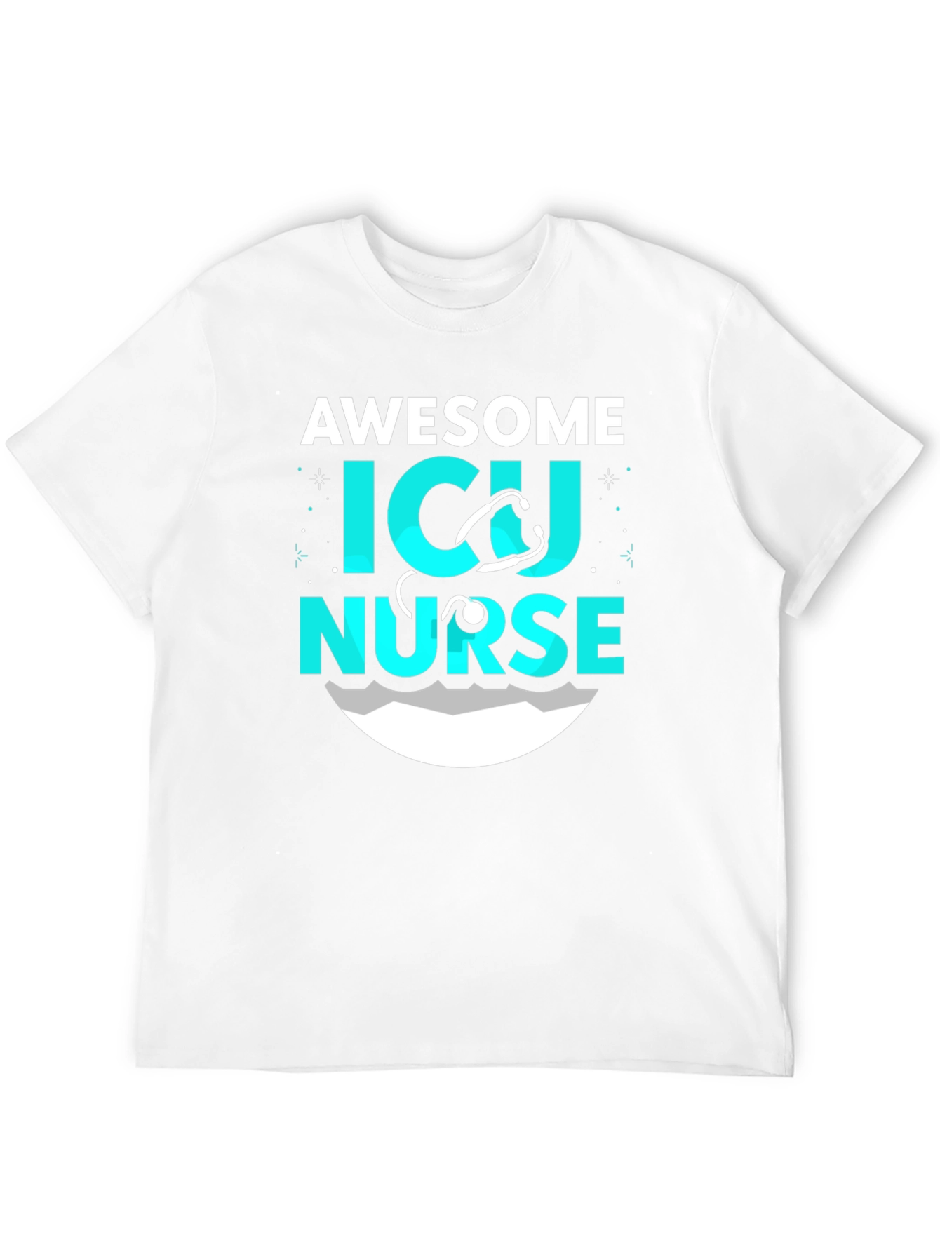 Awesome ICU Nurse Graphic T-Shirt - Black