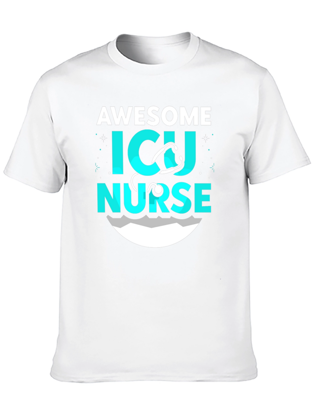 Awesome ICU Nurse Graphic T-Shirt - Black