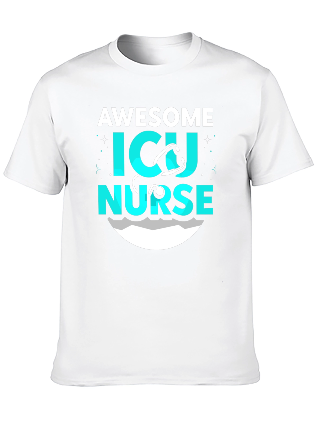 Awesome ICU Nurse Graphic T-Shirt - Black