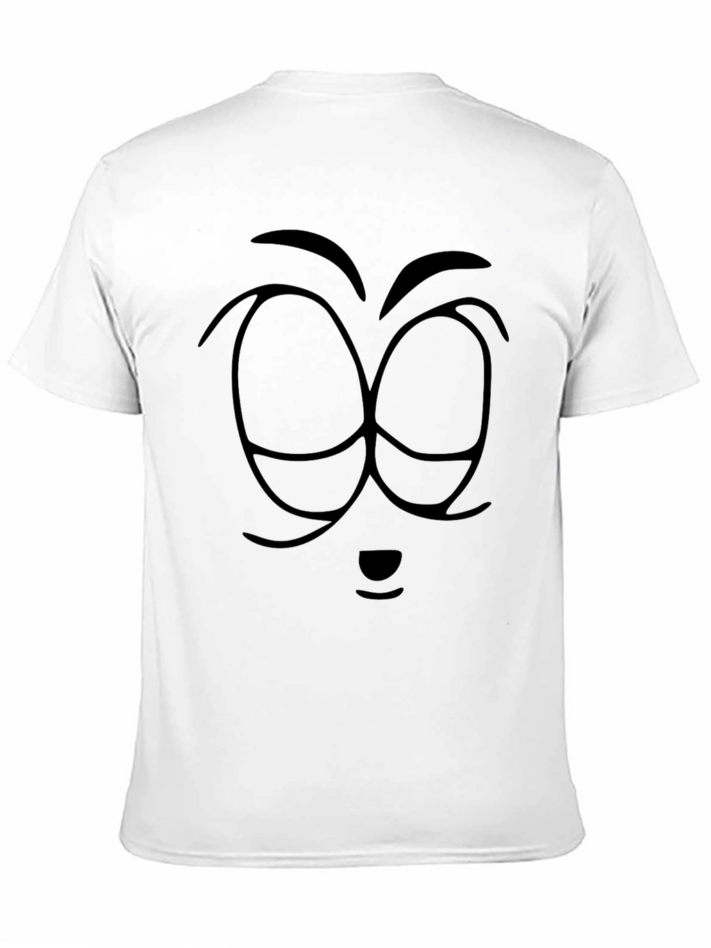 Black Cartoon Face Graphic T-Shirt