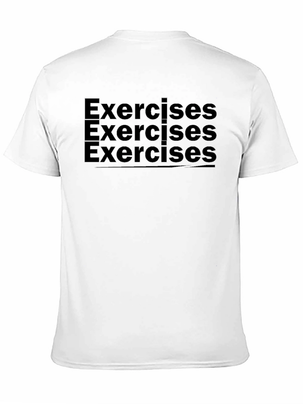 Exercise Graphic Print Black T-Shirt