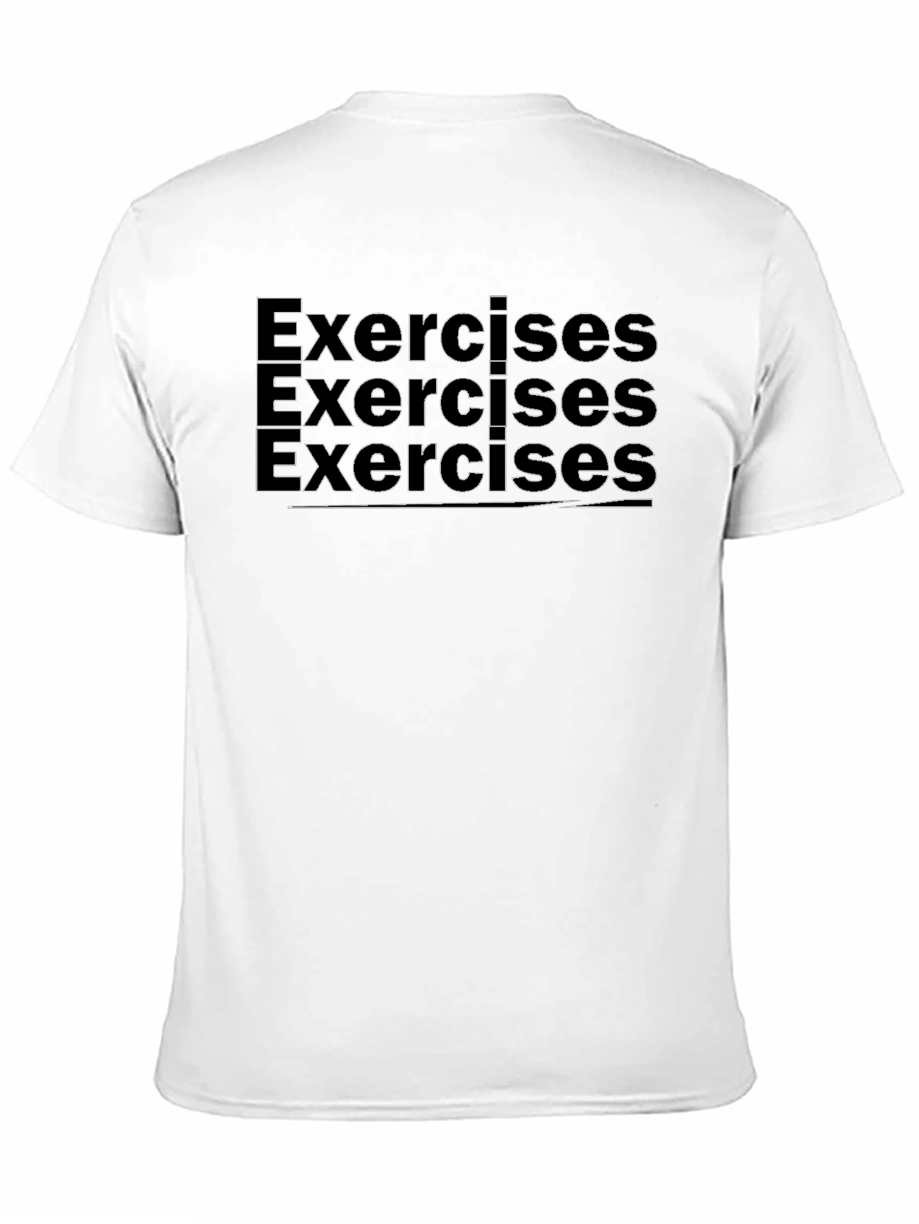 Exercise Graphic Print Black T-Shirt