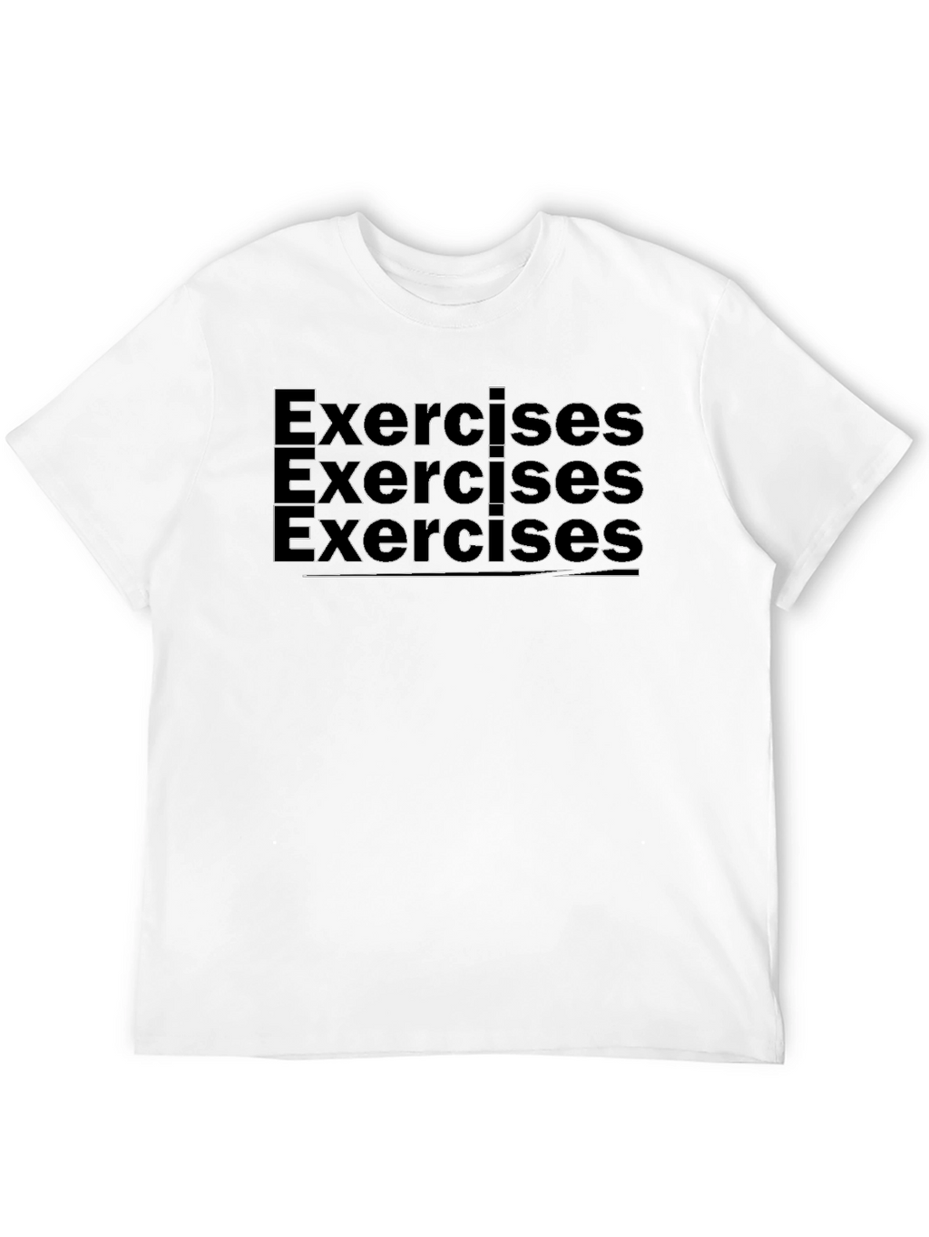 Exercise Graphic Print Black T-Shirt