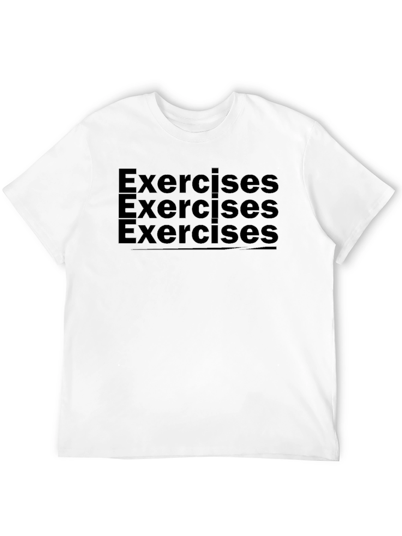 Exercise Graphic Print Black T-Shirt