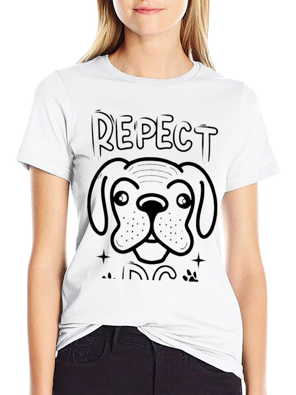 Respect the Dog Graphic T-Shirt - Black