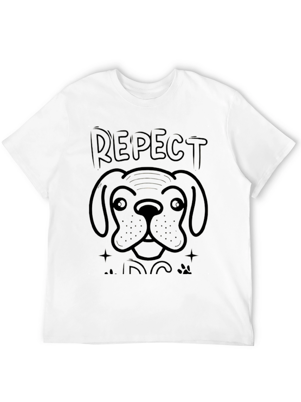 Respect the Dog Graphic T-Shirt - Black