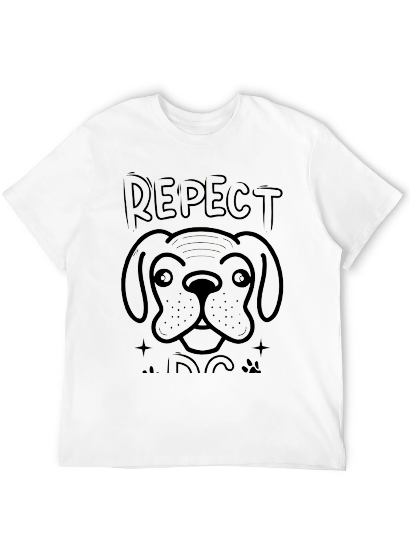 Respect the Dog Graphic T-Shirt - Black