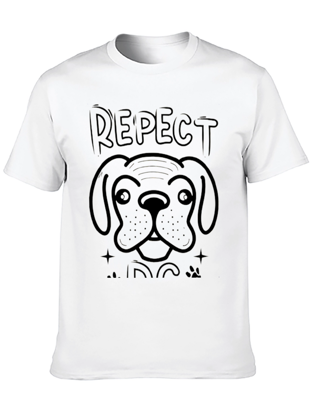 Respect the Dog Graphic T-Shirt - Black