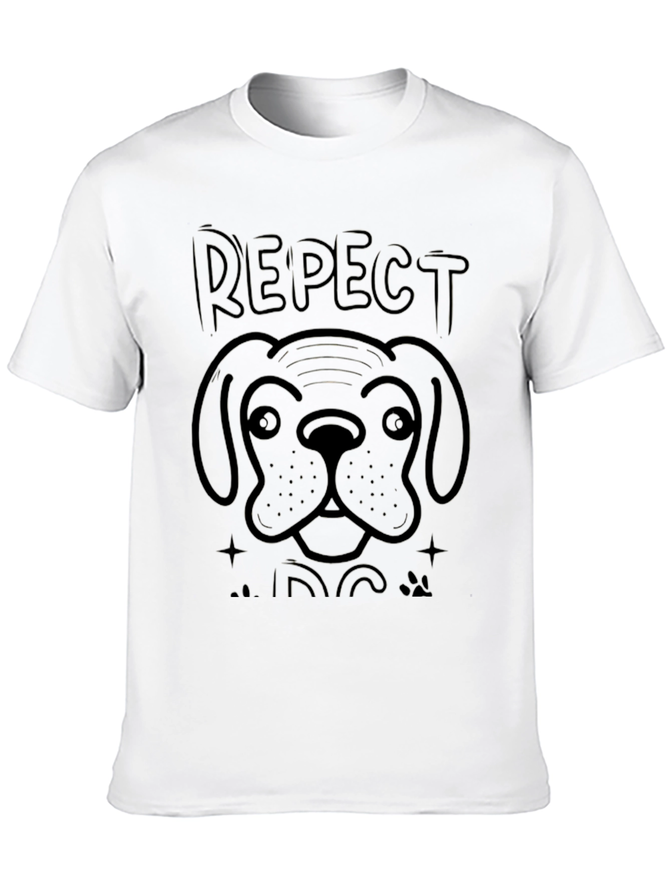 Respect the Dog Graphic T-Shirt - Black