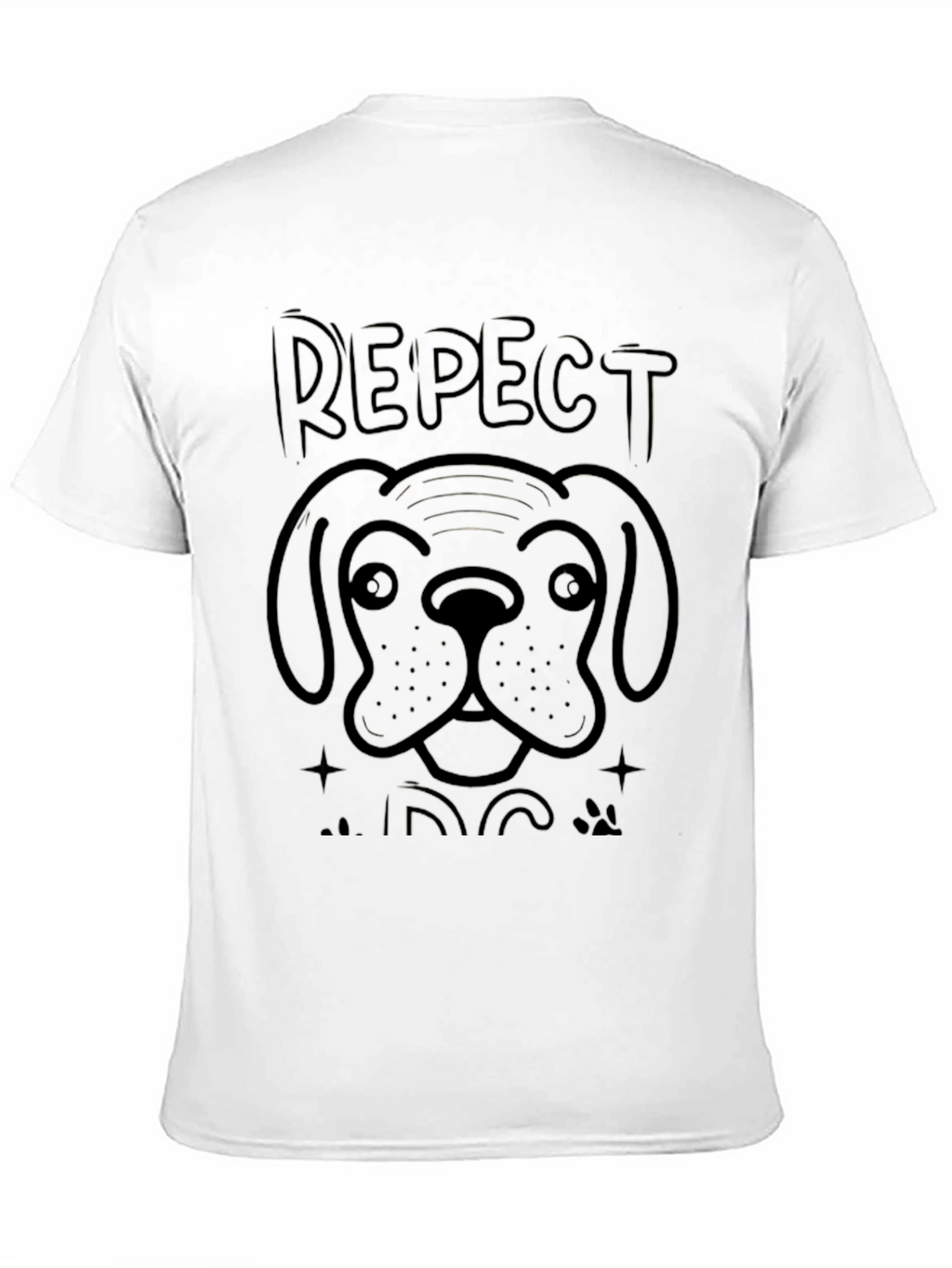 Respect the Dog Graphic T-Shirt - Black