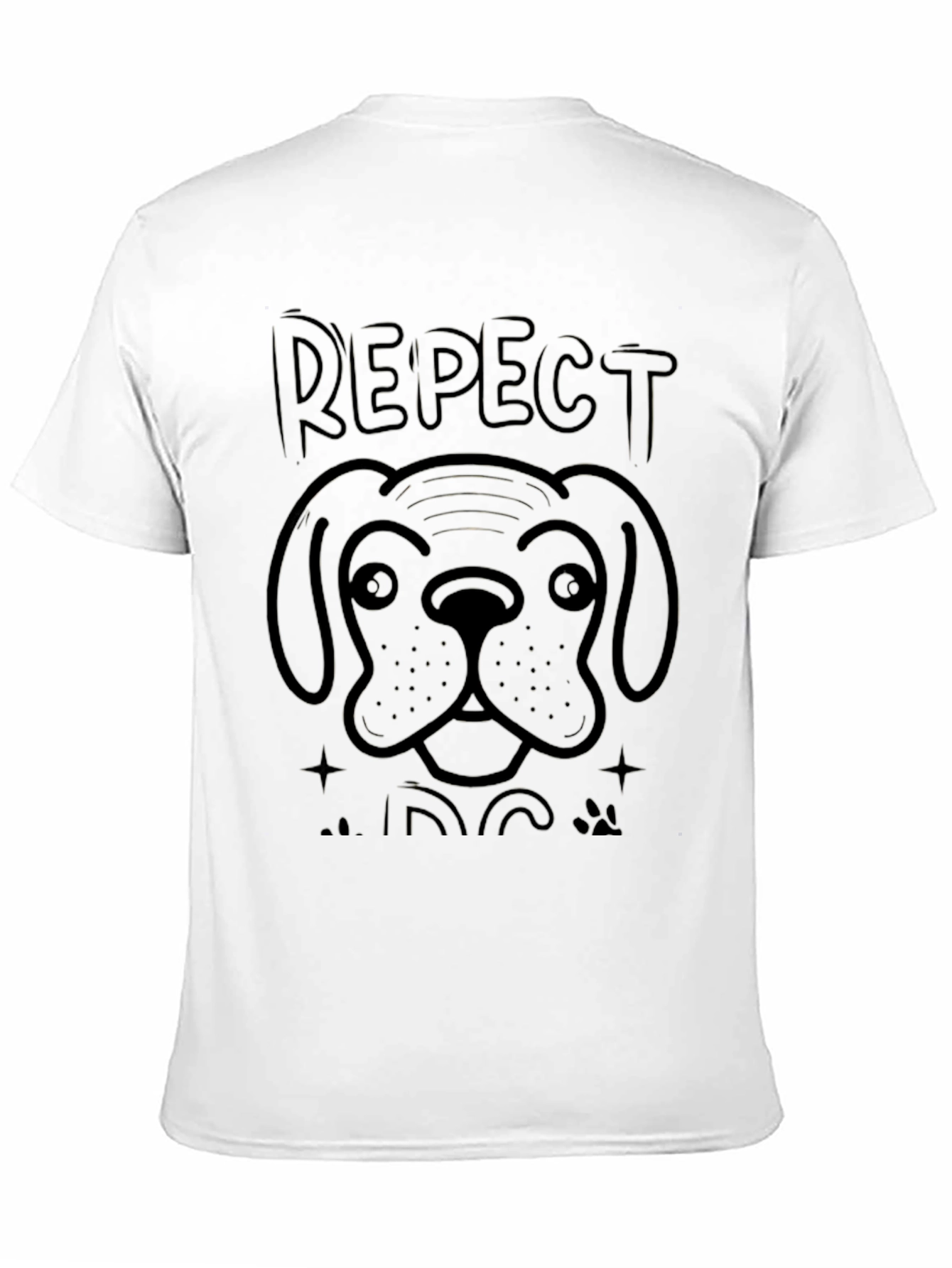 Respect the Dog Graphic T-Shirt - Black