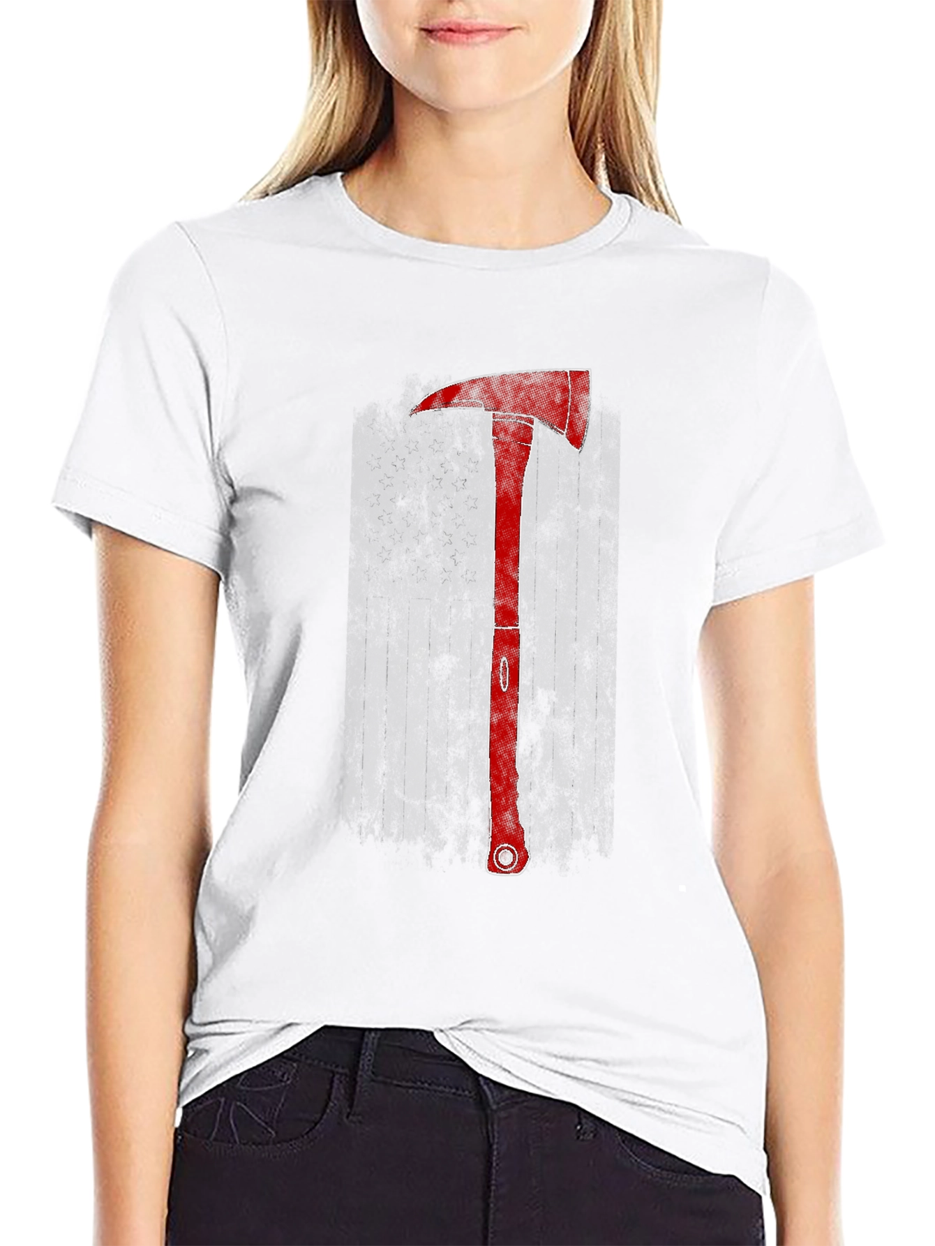 Firefighter Axe Graphic Tee - Black