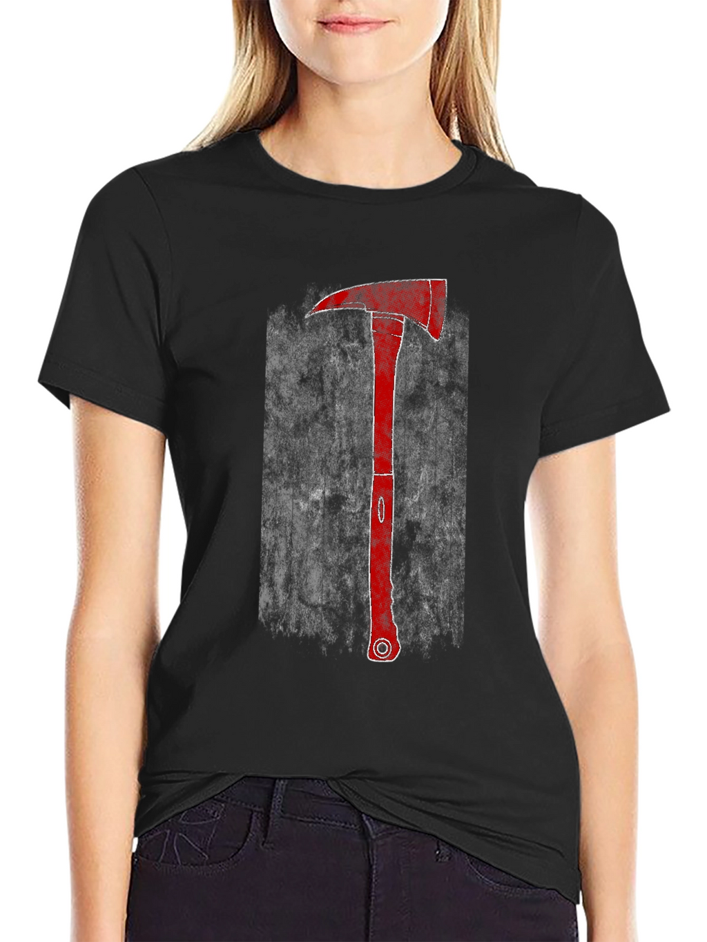 Firefighter Axe Graphic Tee - Black