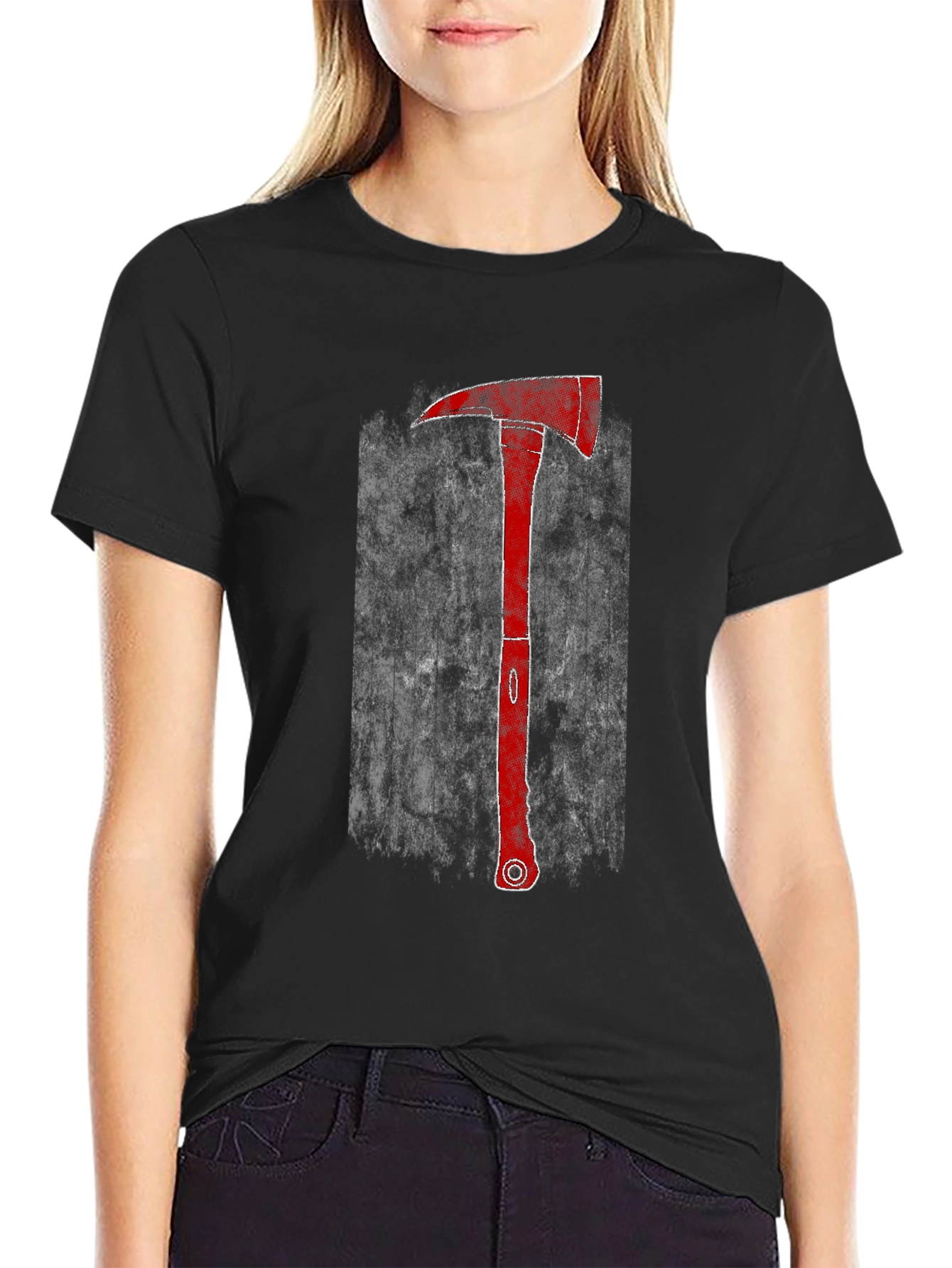 Firefighter Axe Graphic Tee - Black