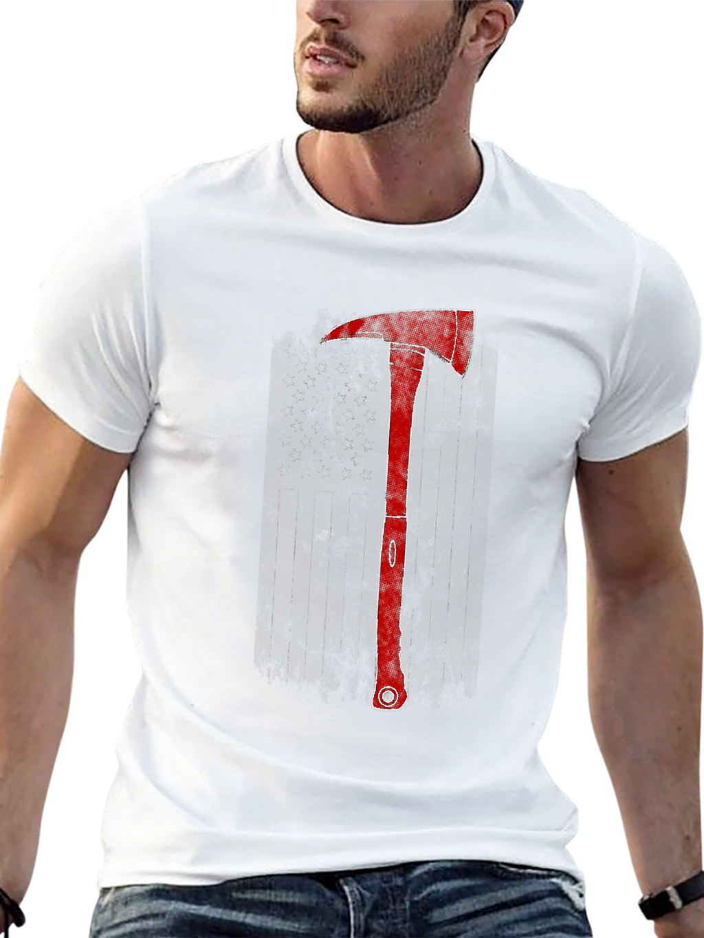Firefighter Axe Graphic Tee - Black