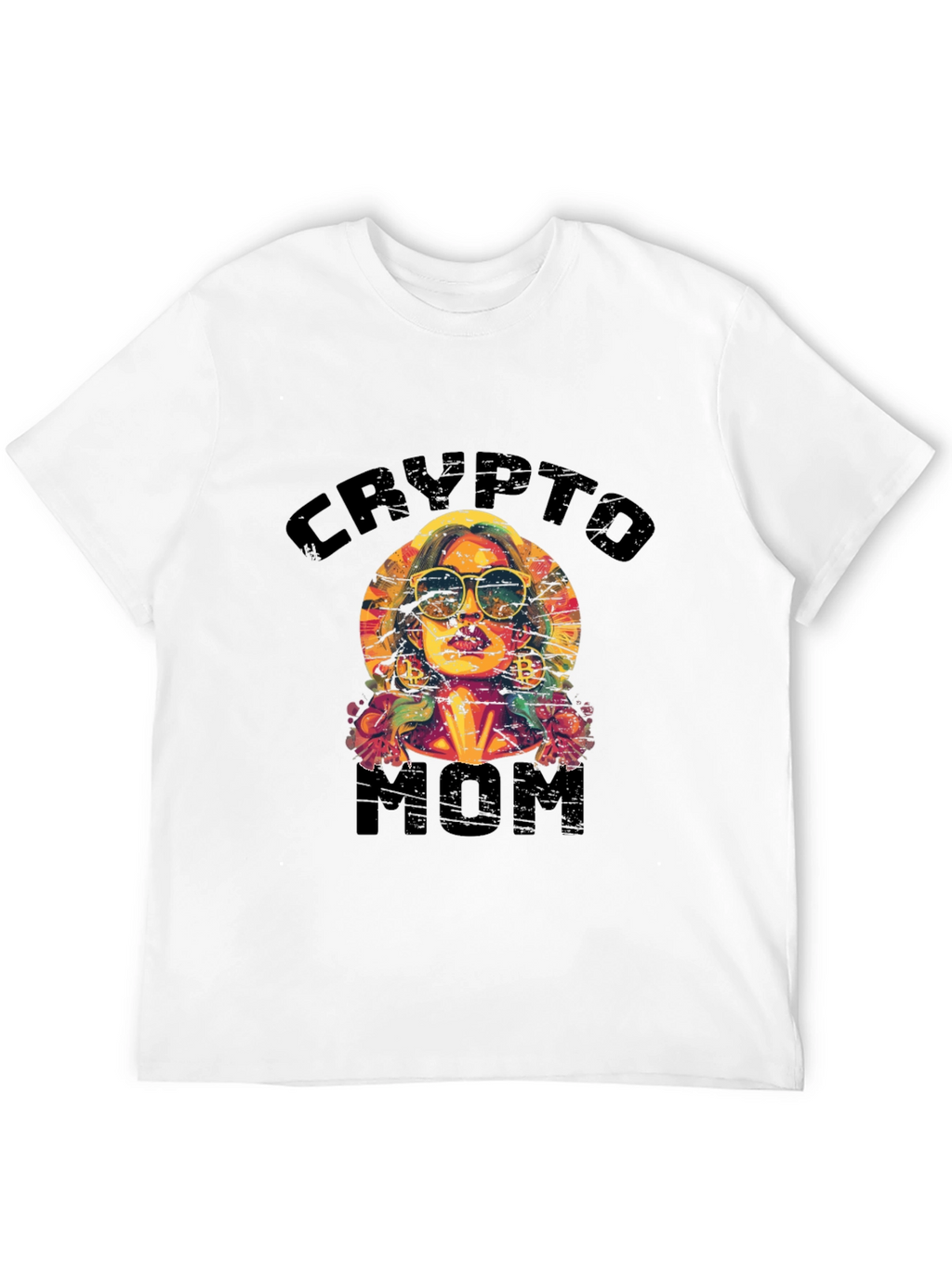 Crypto Mom Graphic T-Shirt - Cool Trendy Design