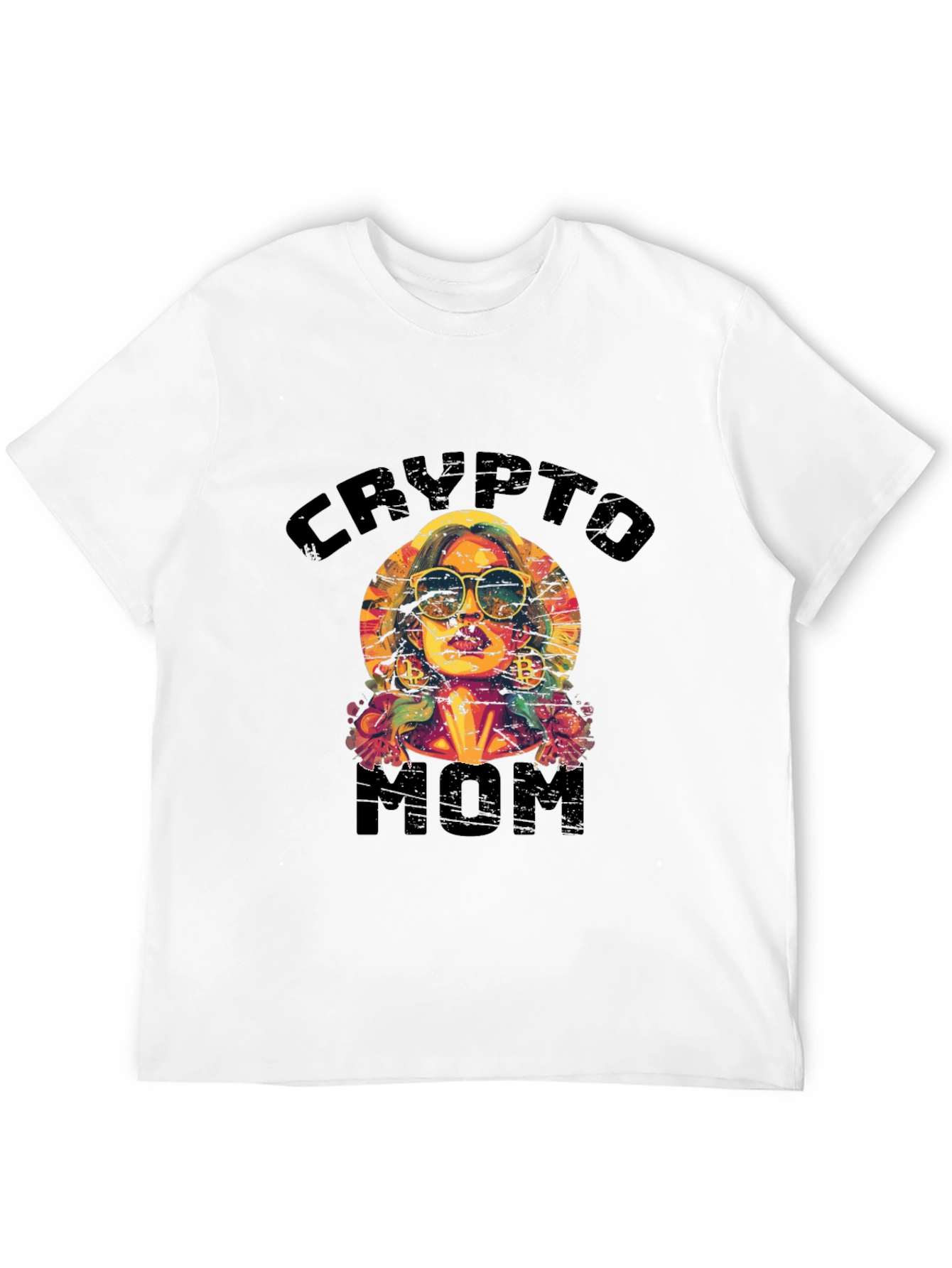 Crypto Mom Graphic T-Shirt - Cool Trendy Design