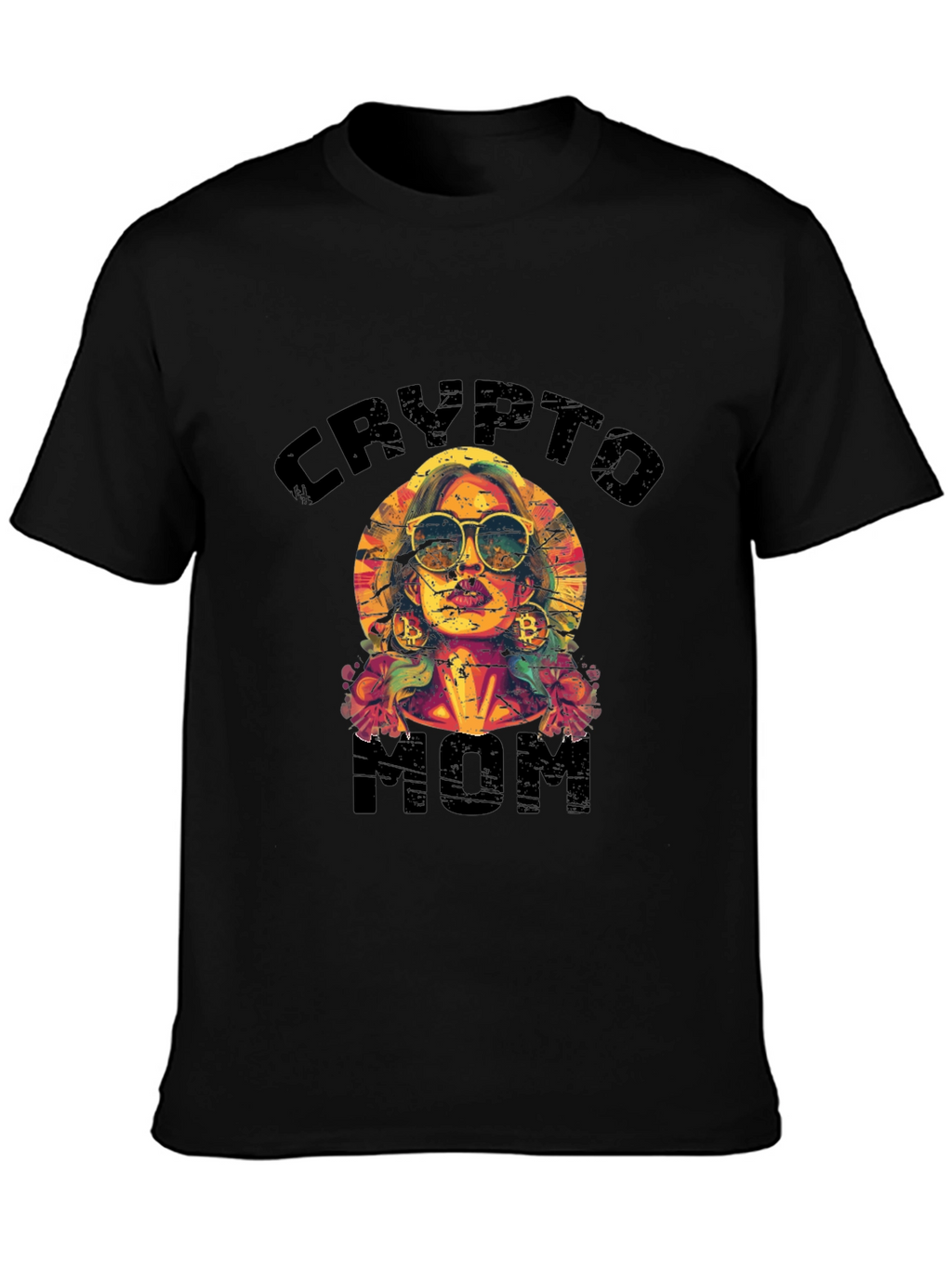 Crypto Mom Graphic T-Shirt - Cool Trendy Design