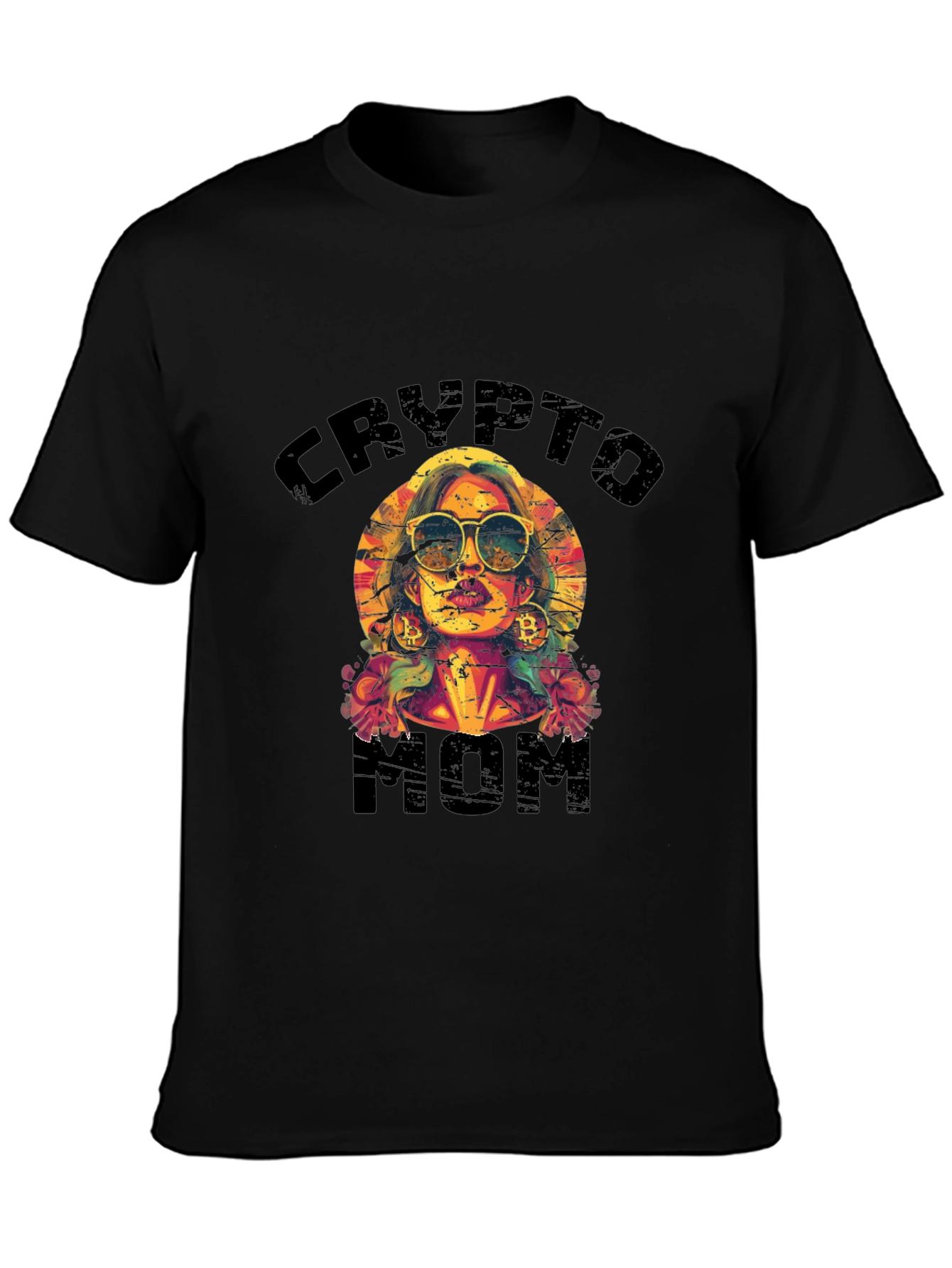 Crypto Mom Graphic T-Shirt - Cool Trendy Design